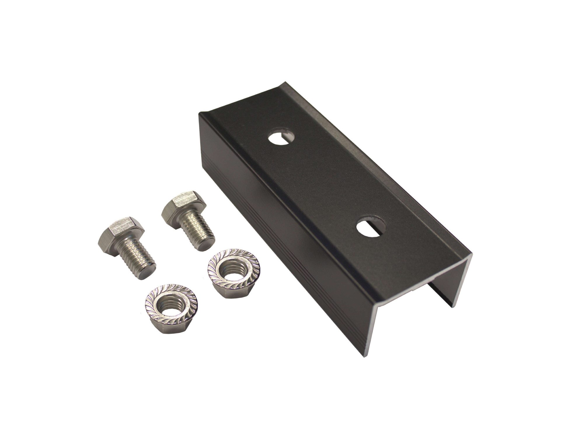 Zenit Energy GmbH Halterung Profilverbinder Set schwarz 40x40mm mit Nut Schienenverbinder Alu/A2, (1-tlg)