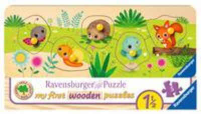 Ravensburger Puzzle Ravensburger Kinderpuzzle - Tierkinder im Garten - 5 Teile..., Puzzleteile