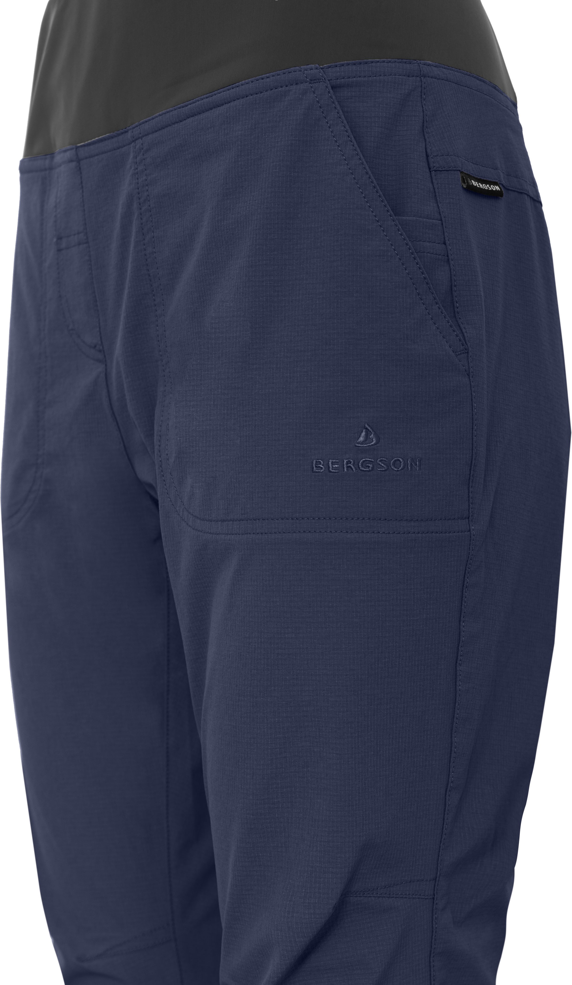 Bergson Outdoorhose PUSULA COMFORT Capri Damen 3/4 Wanderhose, leicht, elastisch, strapazierfähig, Normalgröße