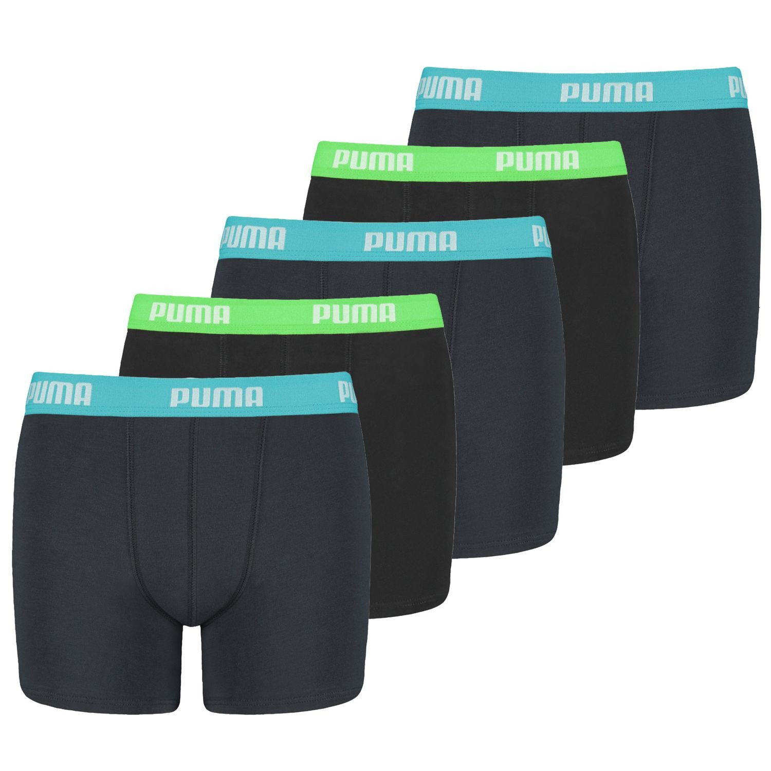 PUMA BODYWEAR Boxershorts (5er-Pack) mit umlaufendem Puma-Logo am Bund
