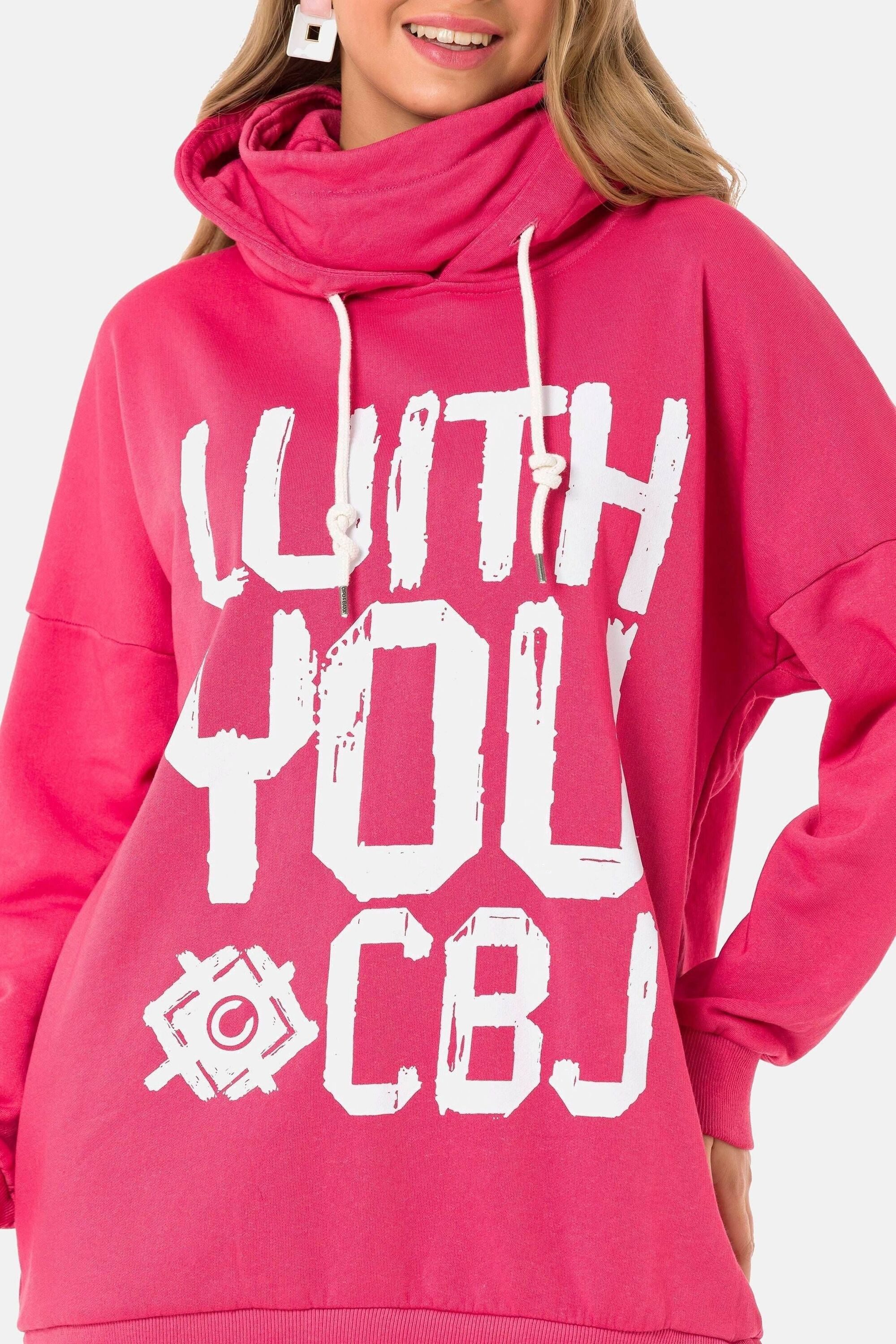 Cipo & Baxx Hoodie Sweatshirt (1-tlg) mit coolem Markenprint und Loop-Schal, WL345