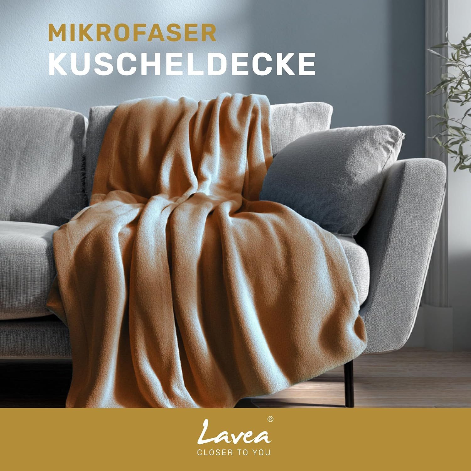 Wohndecke Kuscheldecke, Fleecedecke, Wolldecke flauschig und weich, Lavea, Sofadecke, Atmungsaktiv & Hautfreundlich, Decke