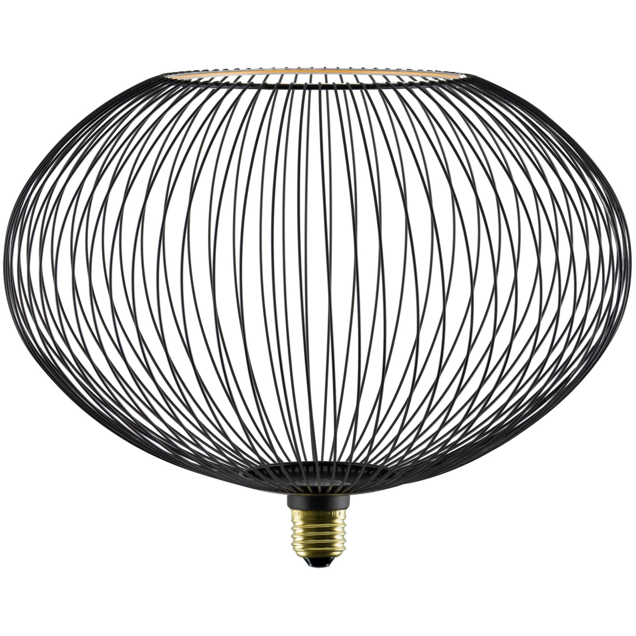 SEGULA LED-Filament LED Floating Filo, E27, 1 St., Extra-Warmweiß, LED Floating Filo Oval 300 black  E27, 6W, 2200K, 450lm