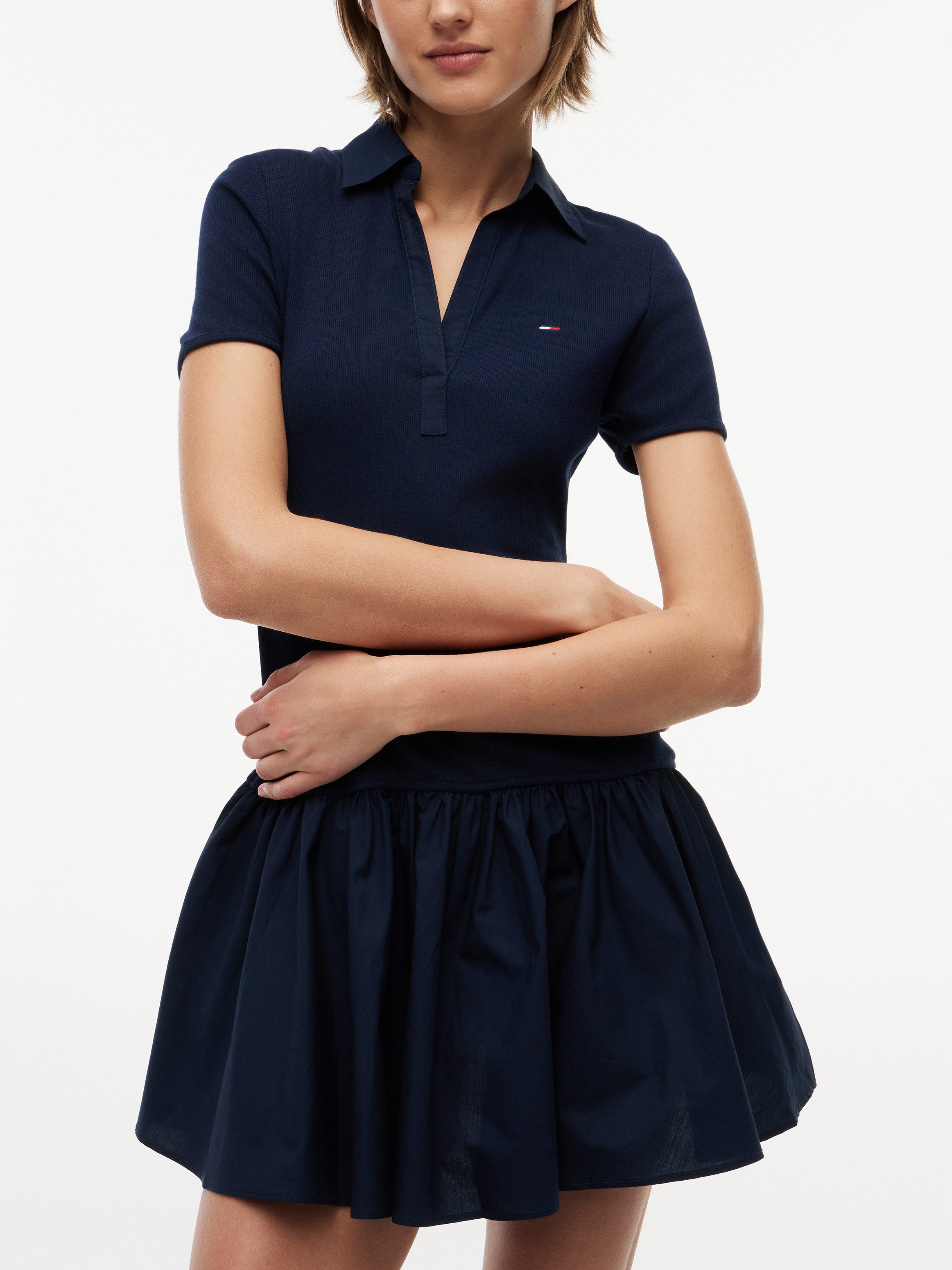 Polokleid TJW RIB POPLIN POLO DRESS EXT