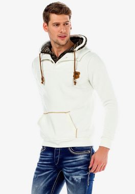 Cipo & Baxx Sweatshirt mit Doppelte Kragen