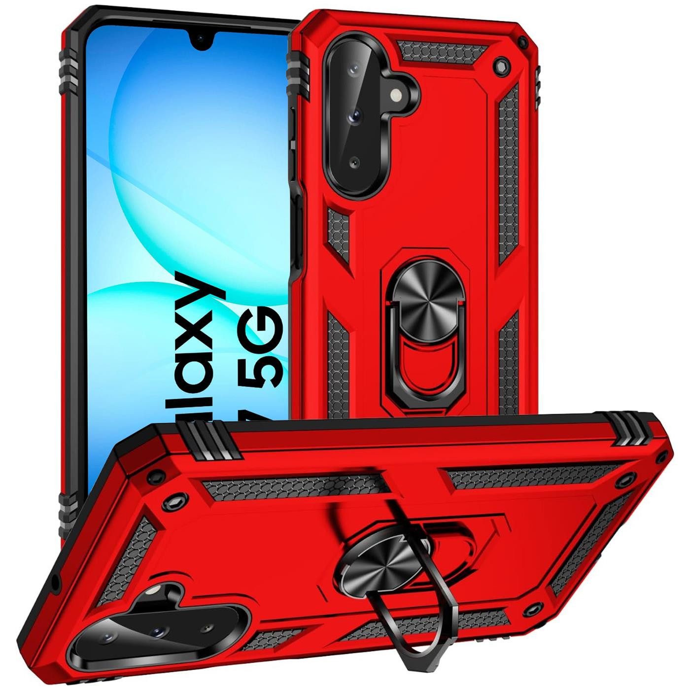 CoolGadget Handyhülle Armor Shield Case für Samsung Galaxy A17 5G 6,7 Zoll, Outdoor Cover mit Magnet Ringhalterung Hülle für Samsung Galaxy A17