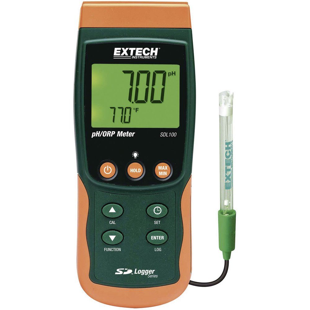 Extech SDL100 (ORP), Kombi-Messgerät Redox Extech Feuchtigkeitsmesser Temperatur pH-Wert,