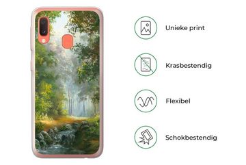 MuchoWow Handyhülle Wald - Ölgemälde - Sommer, Handyhülle Samsung Galaxy A20e, Smartphone-Bumper, Print, Handy