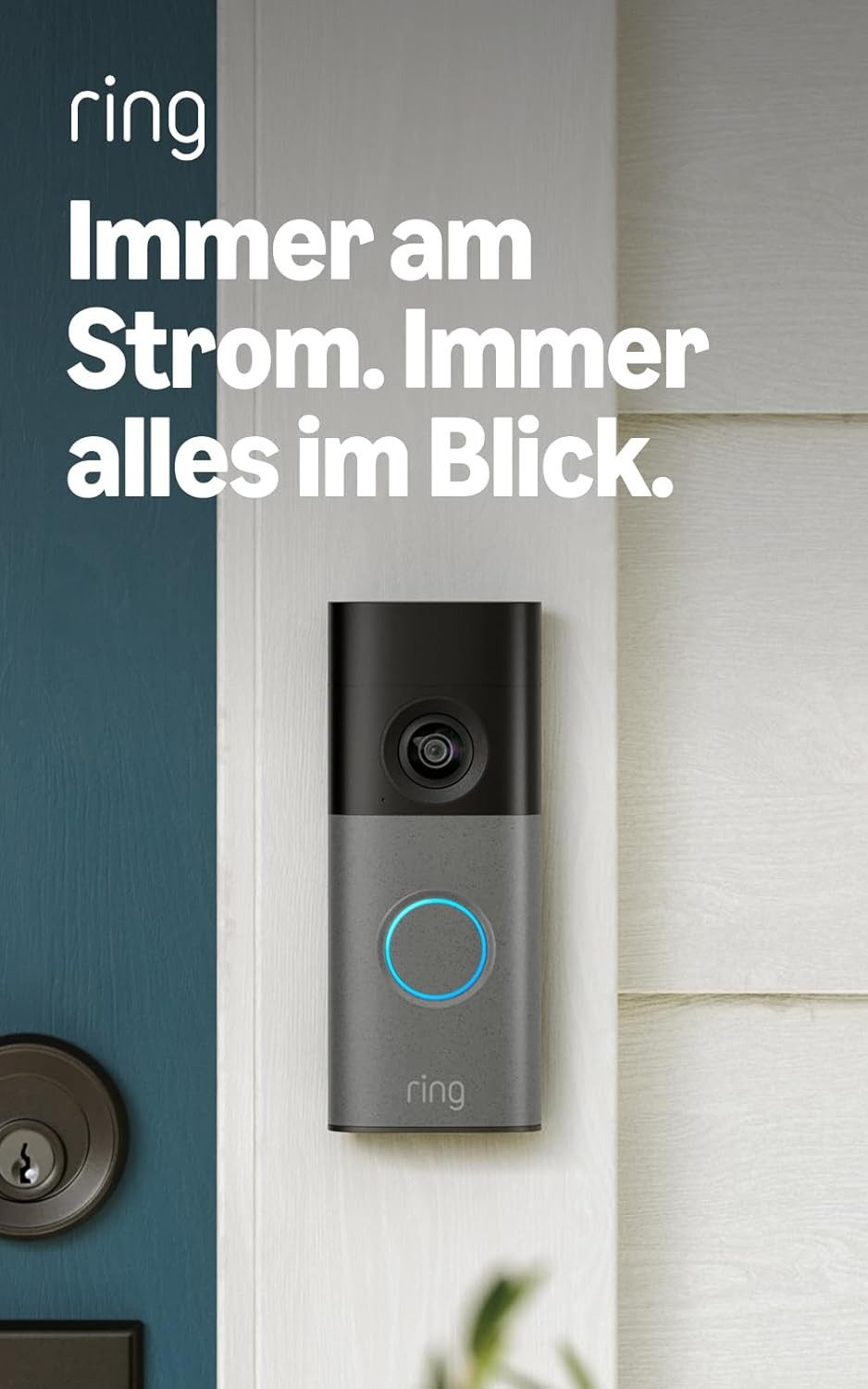 Ring Smart Home Türklingel Wired Video Doorbell 2K (Neuste Generation) (Außenbereich, Eingangsbereich, Haustür, Nachtsicht, Gegensprechfunktion, Bewegungserkenn – Bild 2 von 5