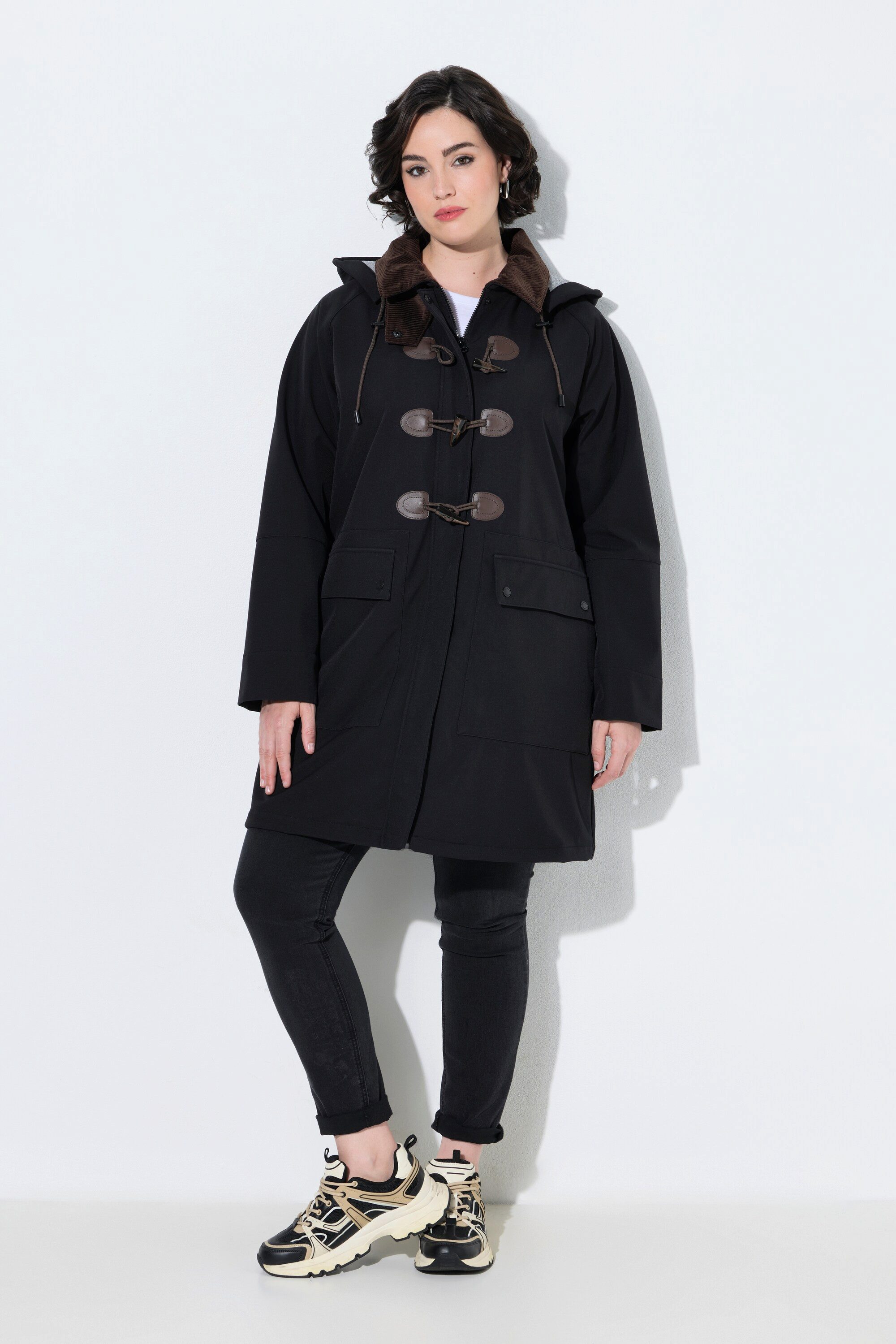 Ulla Popken Wintermantel HYPRAR Softshell-Mantel wasserabweisend