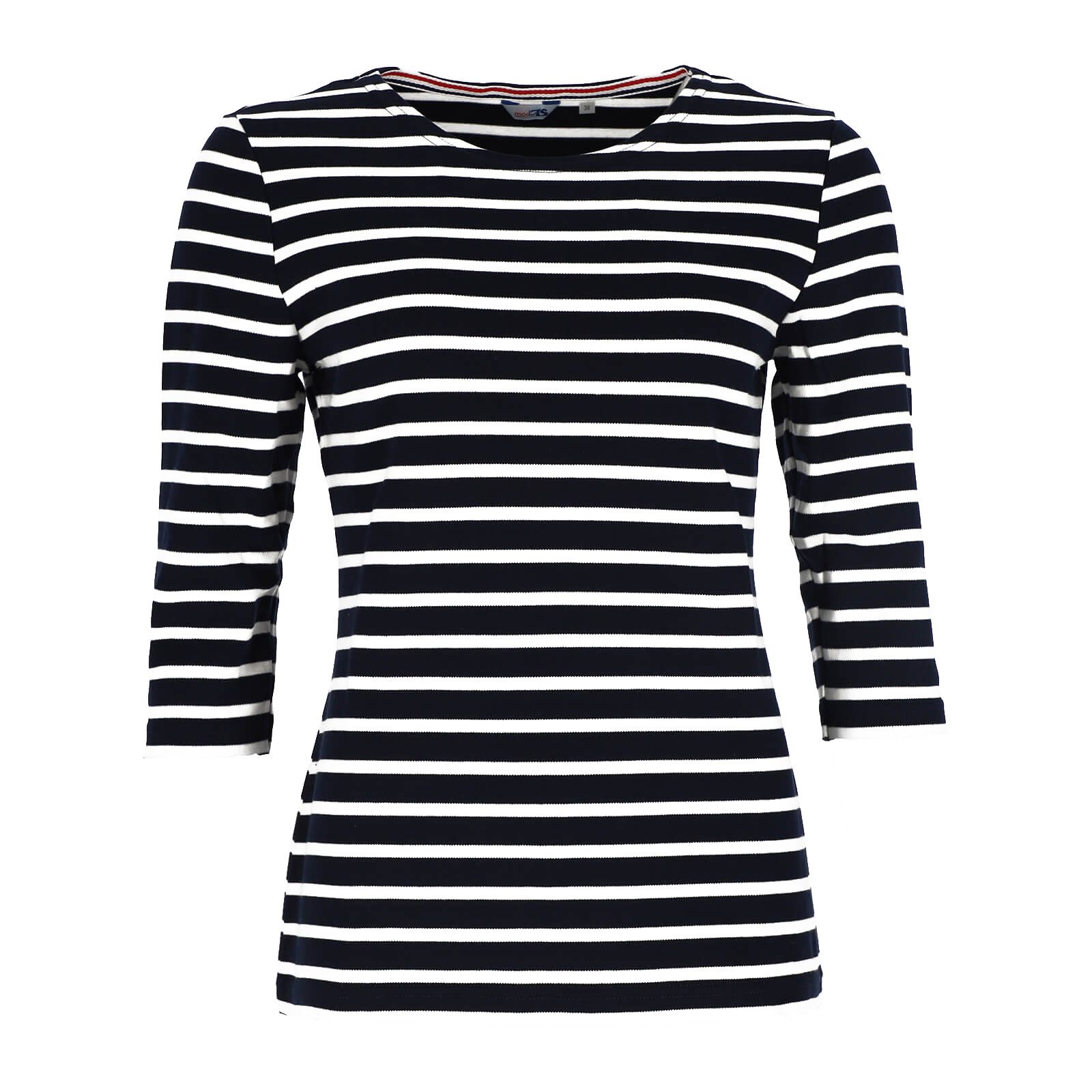 modAS 3/4-Arm-Shirt Bretonisches Damenshirt Rundhalsshirt mit günstig online kaufen