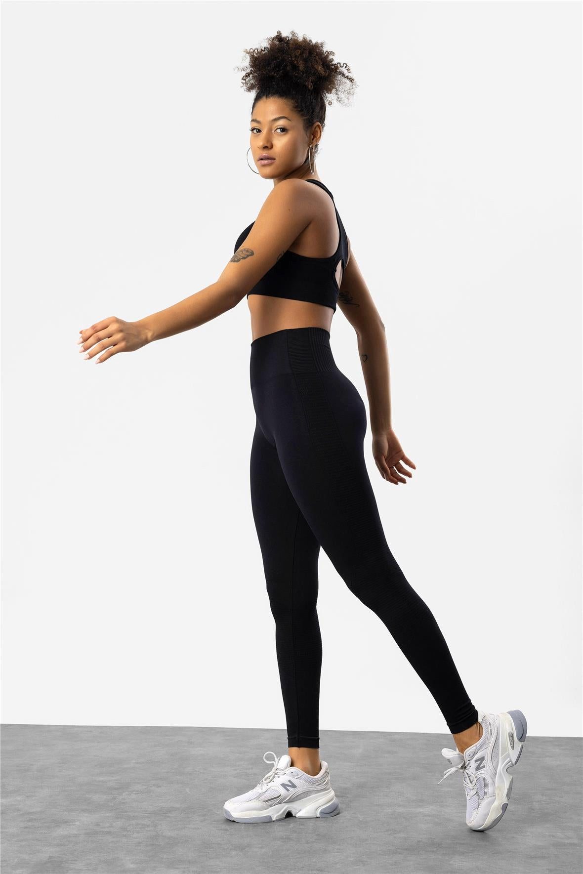 No Matter What Leggings Schwarze nahtlose Sport-Leggings mit hoher Taille günstig online kaufen