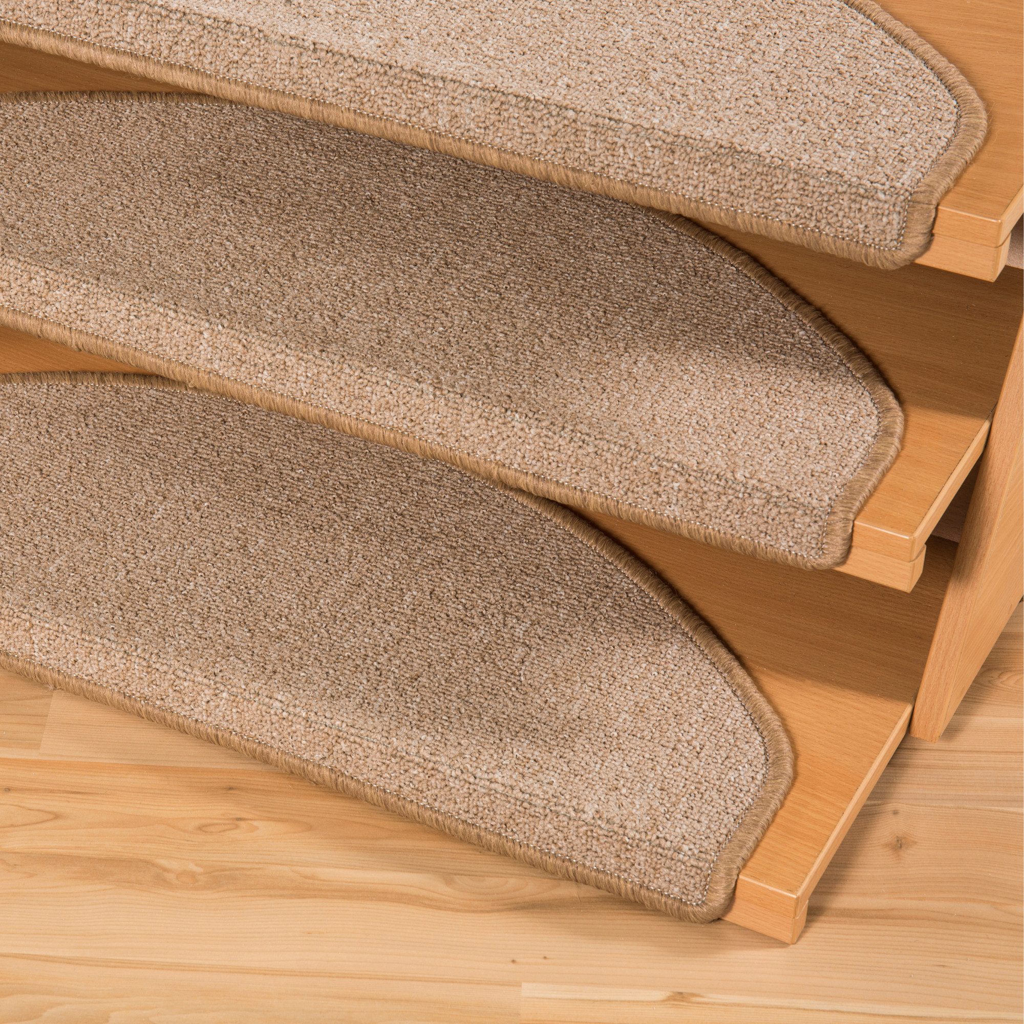 Andiamo Stufenmatte Bob, Made in Poland, halbrund, Höhe: 4,5 mm, melierte Schlinge, selbstklebend, Set mit 2 Stück oder 15 Stück