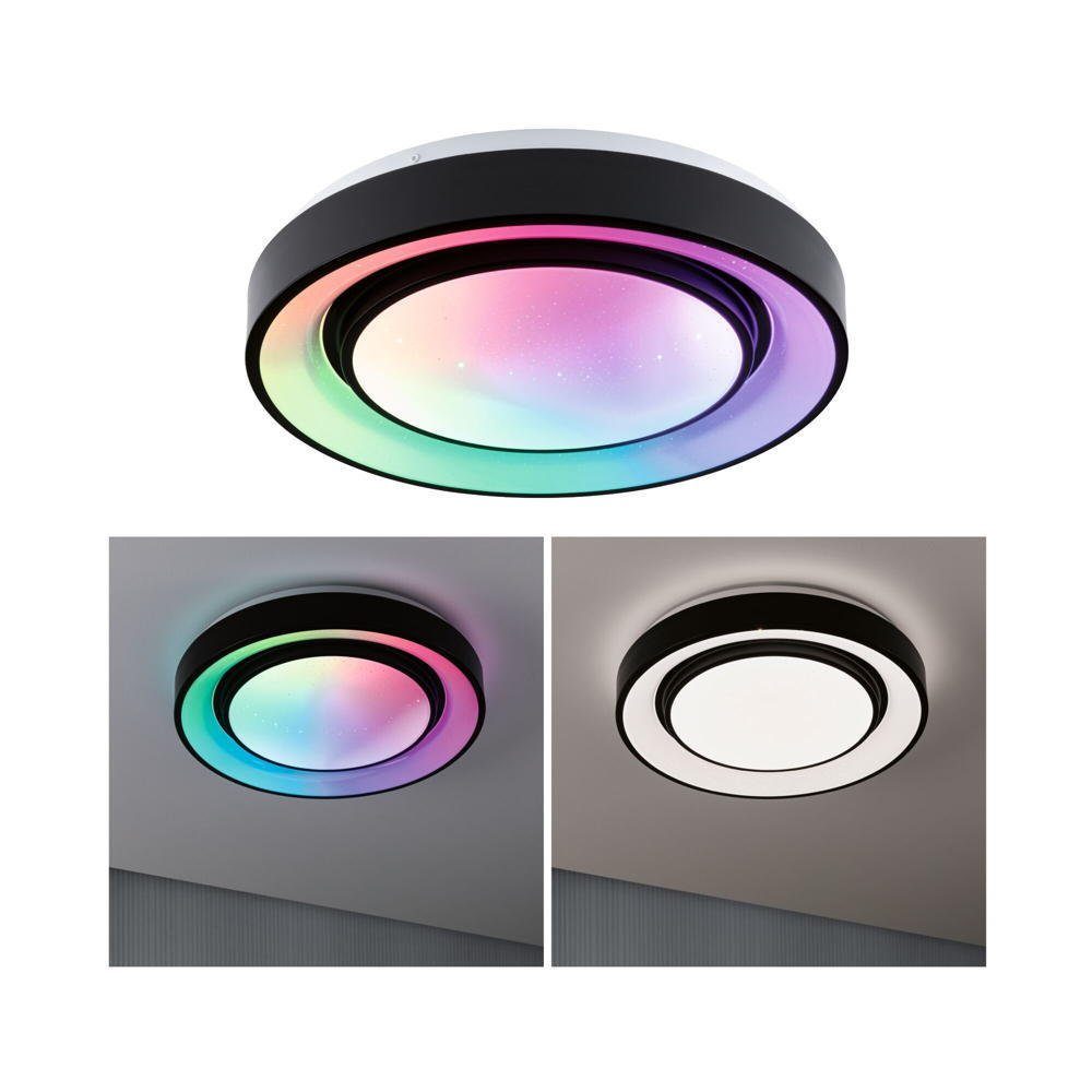 Deckenlicht Schwarz Deckenlampe, keine RGBW Deckenleuchte Weiß Paulmann Rainbow LED fest 2650lm, Deckenleuchte enthalten: verbaut, LED, und 2x11W Angabe, Ja, in warmweiss, Deckenbeleuchtung, Leuchtmittel LED