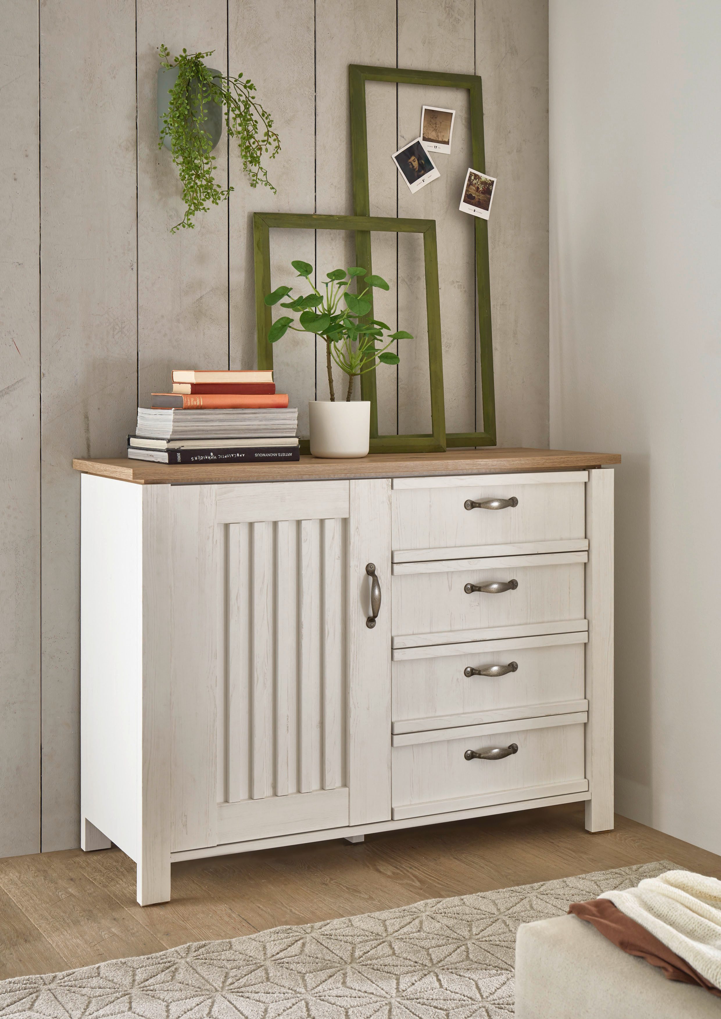 Schlafkontor Kombikommode Trient, im Landhaustil, Schlafzimmerkommode mit Schubkästen