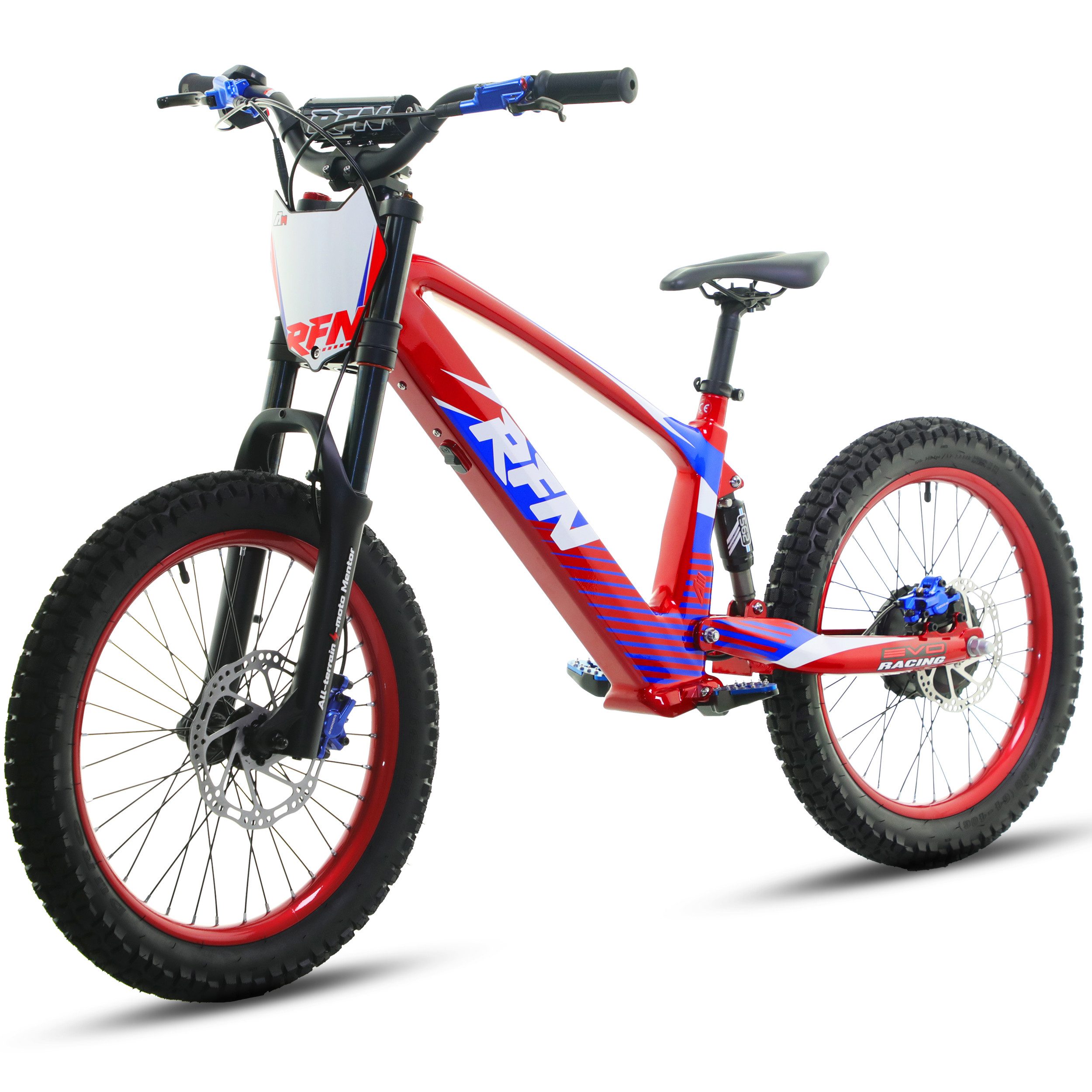 Vankel Elektro-Kindermotorrad EVO20 750W 20 Zoll E-Motorrad für Kinder ab 12 Jahre 36V Akku, Belastbarkeit 70 kg, 3 Fahrstufen Bis 35 km/h, 52.5 Nm, hydraulische Scheibenbremsen