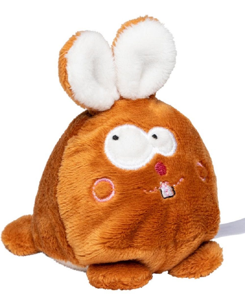 mbw Plüschfigur Maus / Hase / Biber - Schmoozies, Minifeet Plüsch, Knautschfigur (1-St), Unterseite aus Mikrofaser, Bildschirmreiniger, Tischdeko, Geschenke