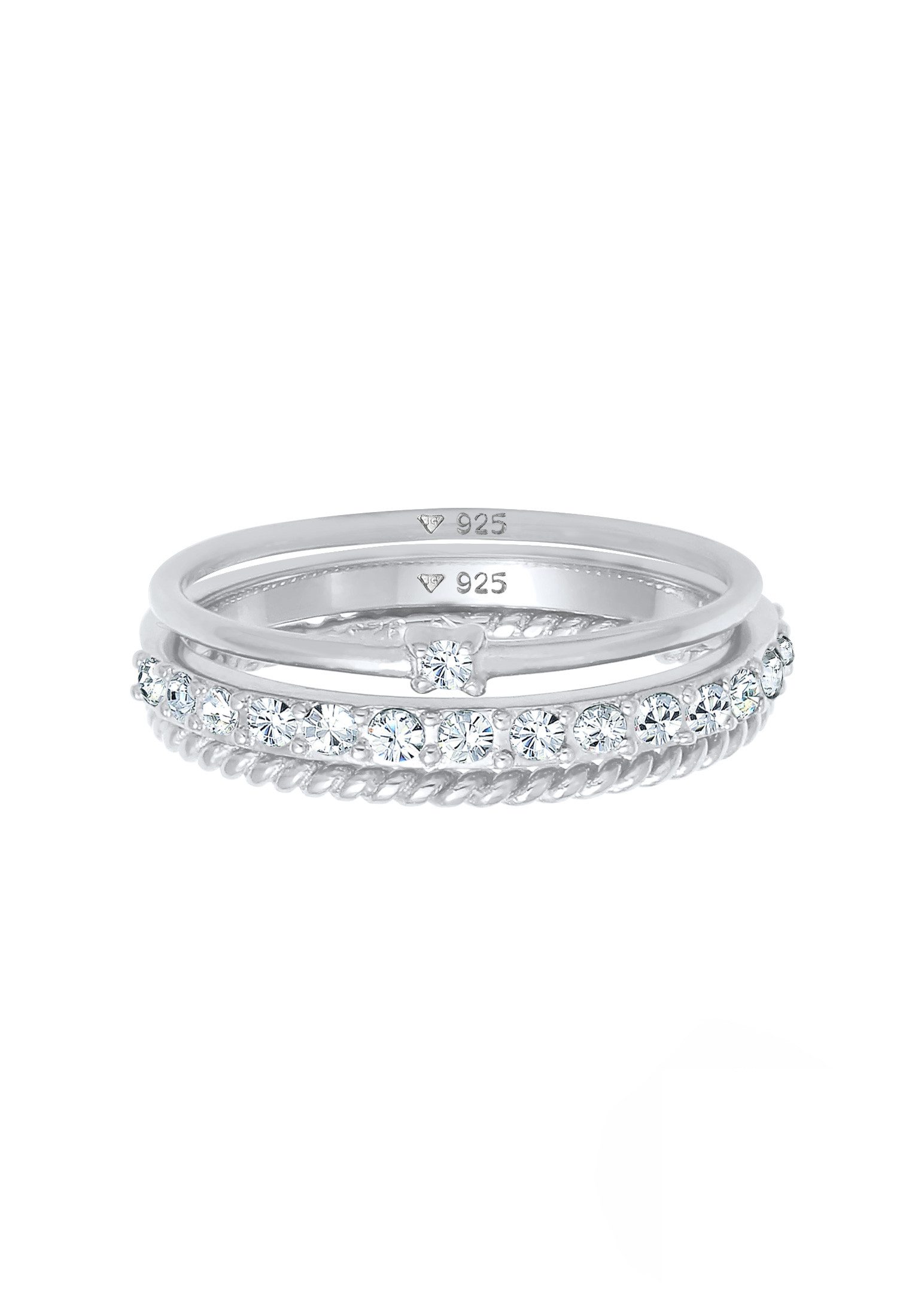 Elli Ring-Set Set mit Kristallen von Swarovski®Schmuck 925 Silber, Ring Set günstig online kaufen