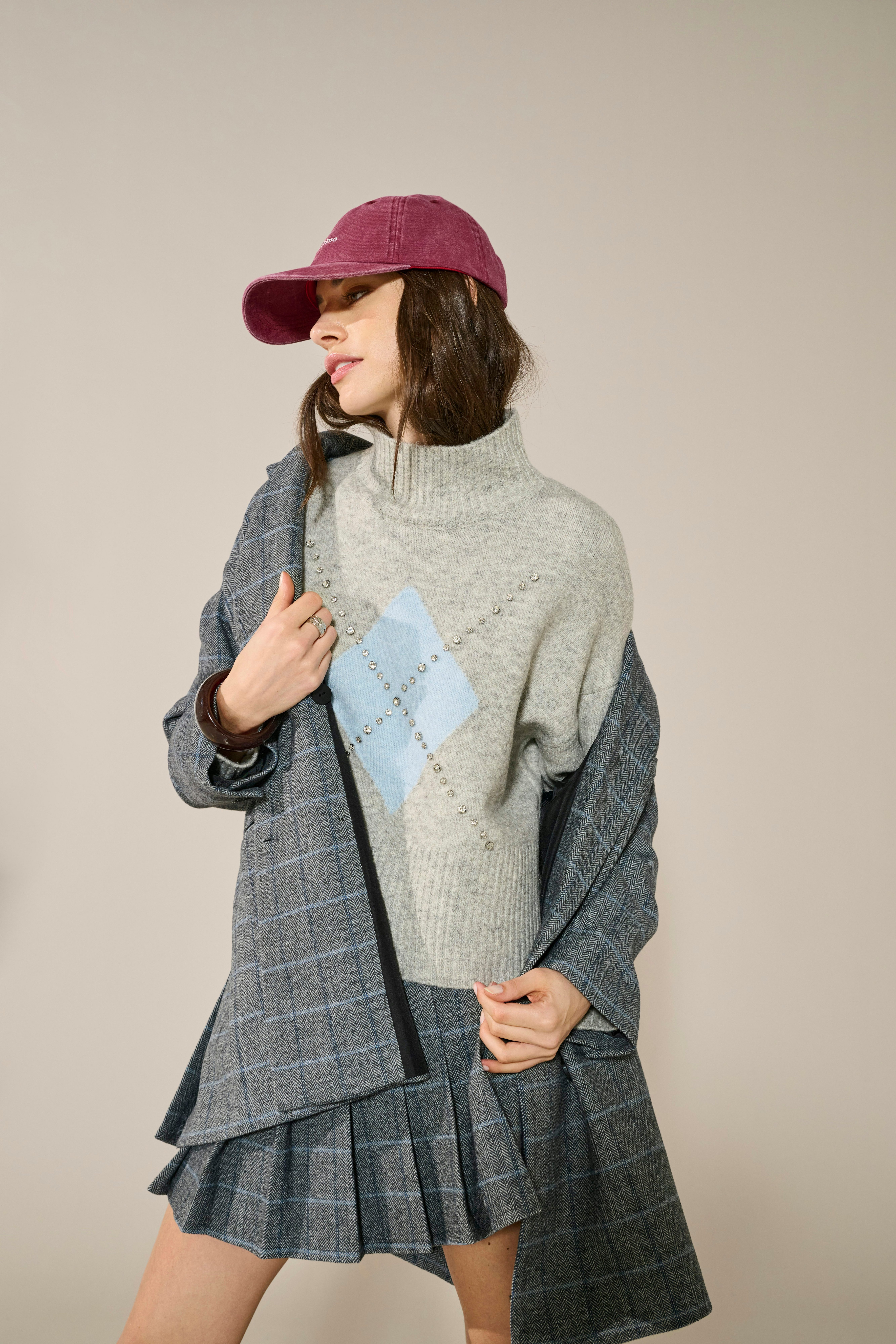 ONLY Strickpullover ONLWAKEFIELD LIFE LS BLING HIGHNECK KNT
