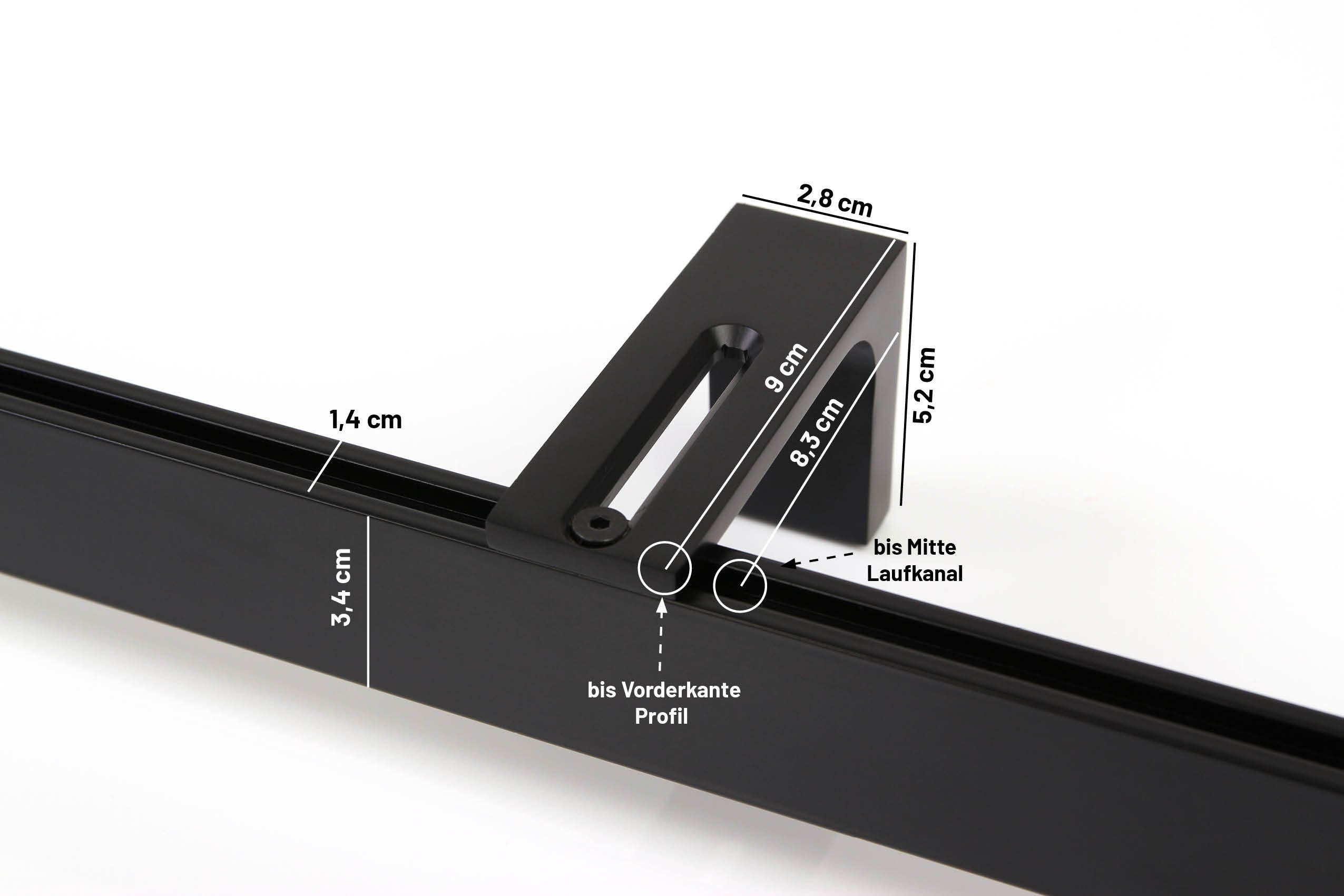 Deco-Raum Gardinenstange Innenlauf eckig, 1-läufig, Wunschmaßlänge, kürzbar günstig online kaufen