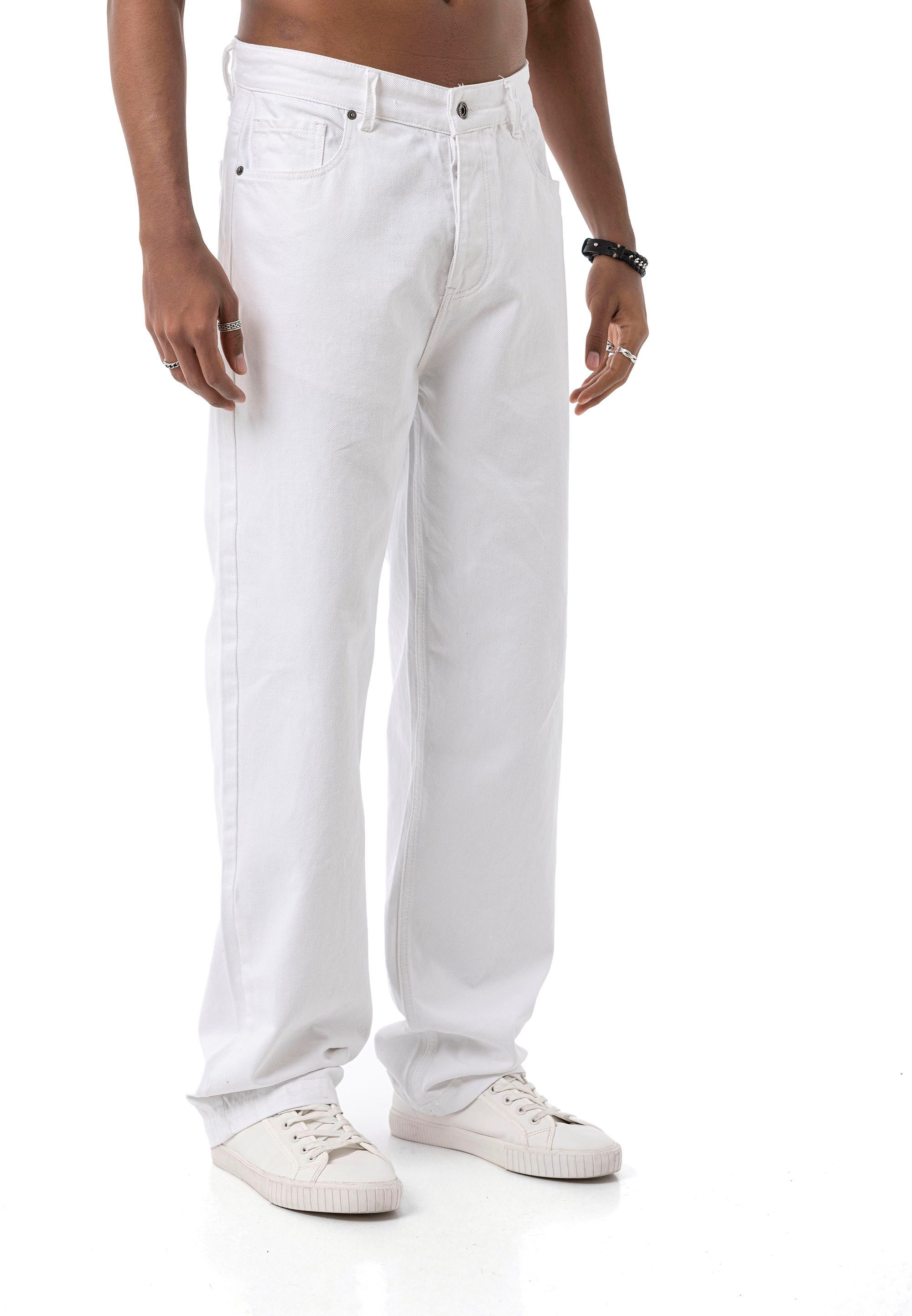 RedBridge Loose-fit-Jeans in Weiß - 5-Pocket-Style, hoher Tragekomfort, zeitloser Look