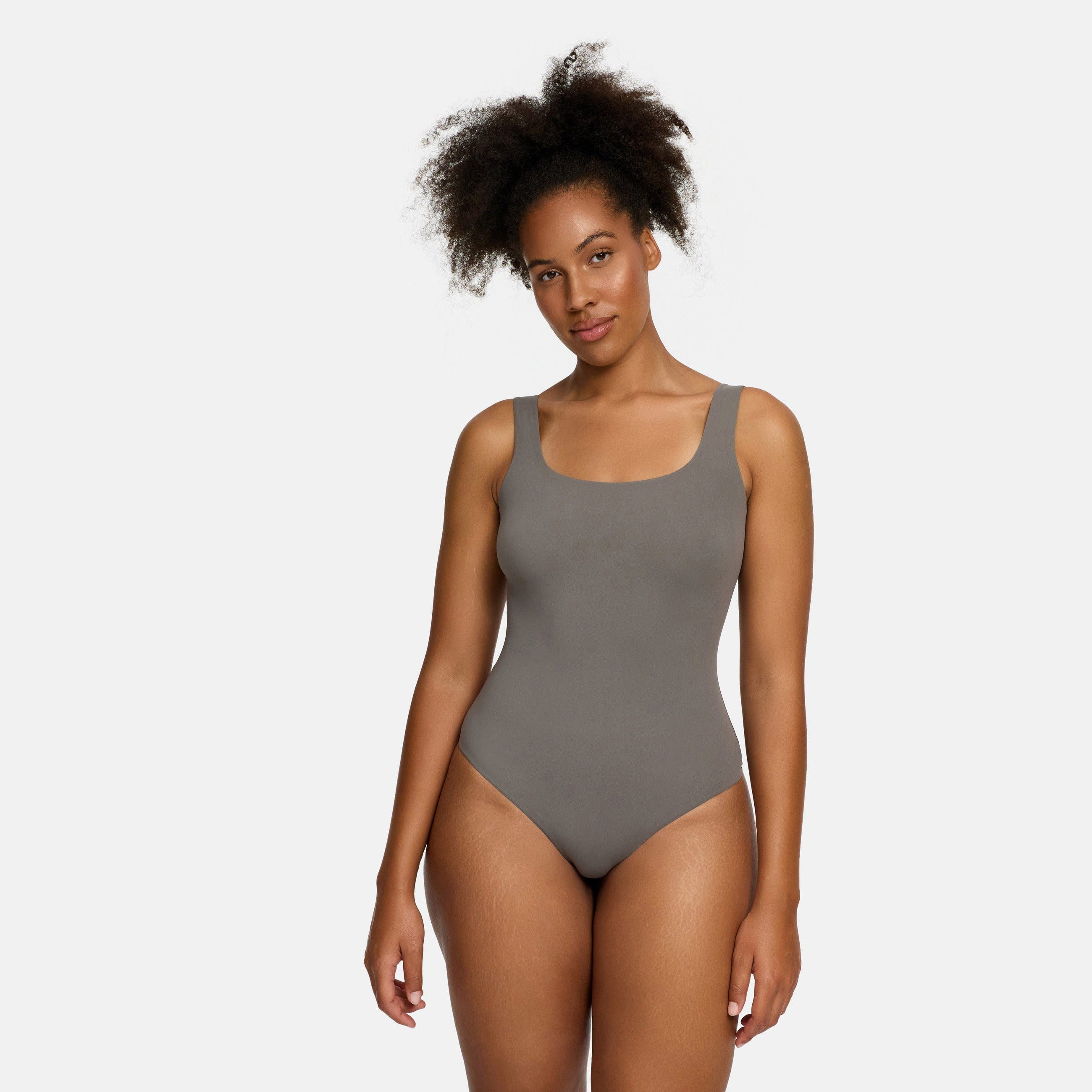 Creamy Fabrics Miederbody Low Back - Body-Graphit-XL (1-tlg) Figurformend