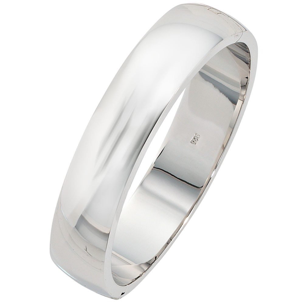Armreif Armreif aus 925 Silber, rhodiniert, oval