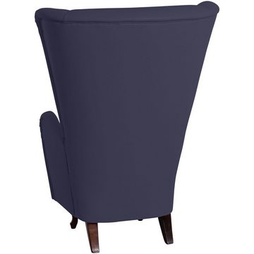 Max Winzer® Sessel Aurora Hochlehnsessel Kunstleder dunkelblau (1 Stück), Made in Germany