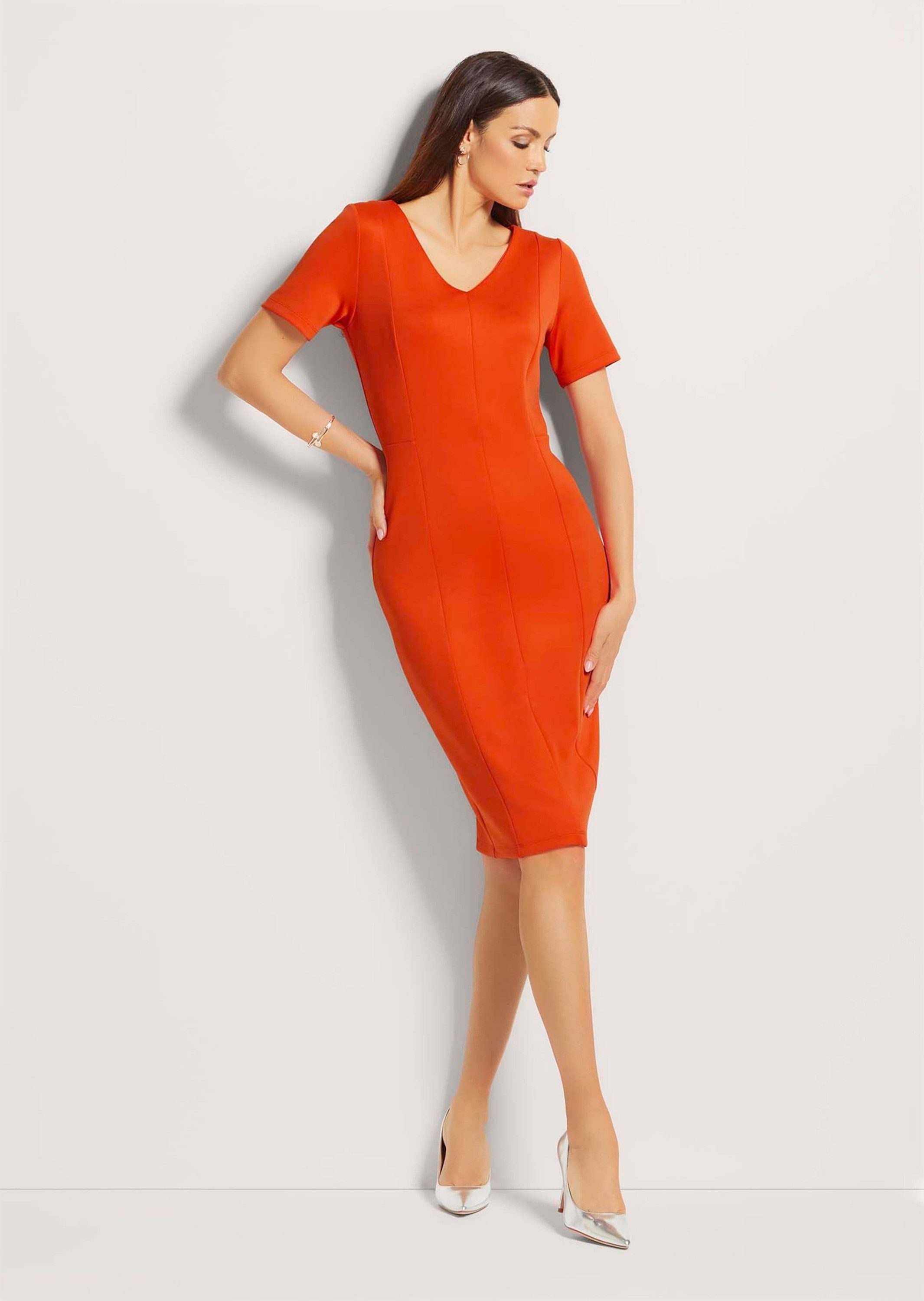 MADELEINE Maxikleid Etuikleid mit kurzen Ärmeln günstig online kaufen