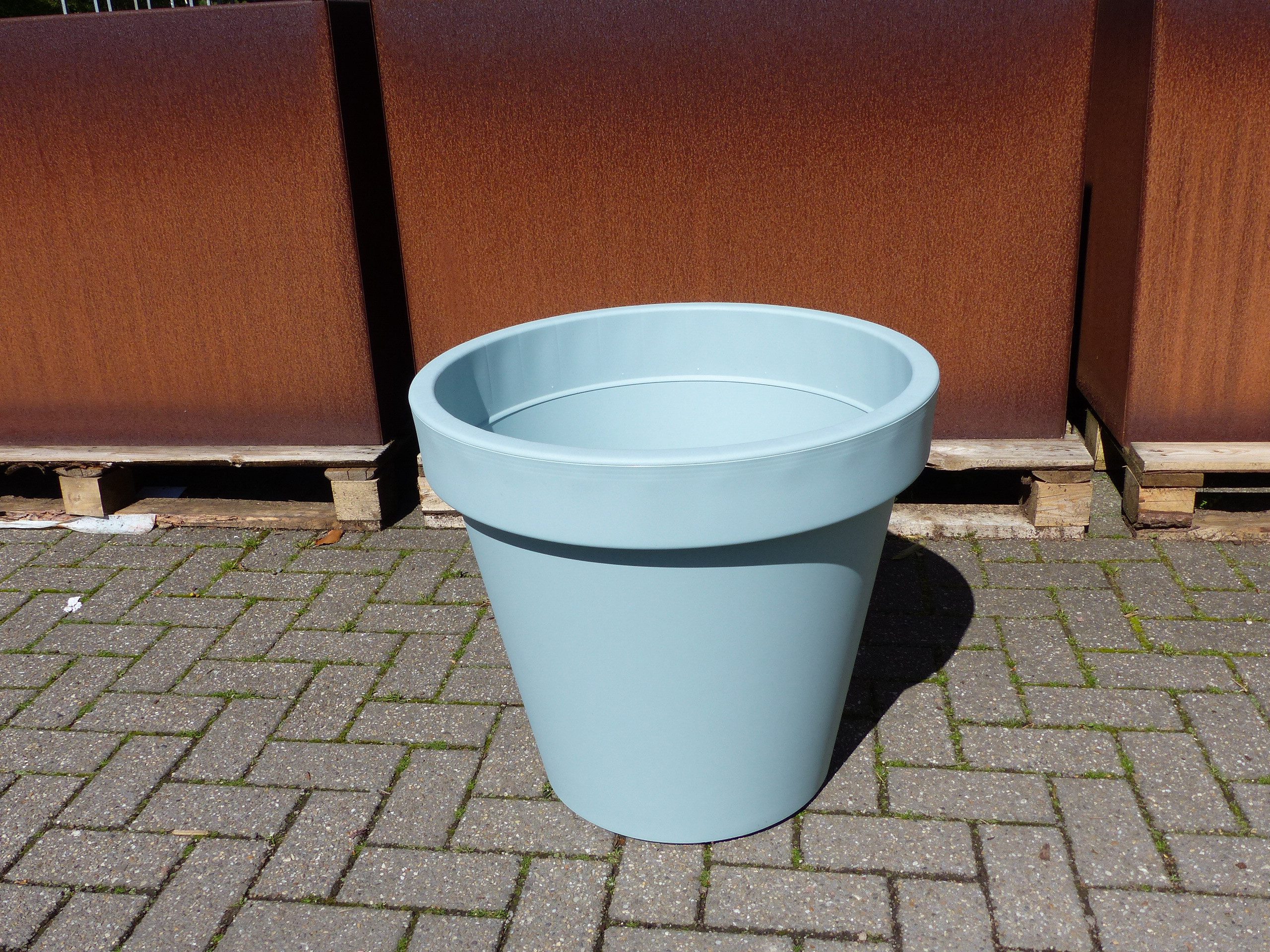 gruenwaren jakubik Übertopf Pflanzkübel E&K, mint, rund Ø 60 cm, Pflanztopf Blumentopf Kübel – Bild 5 von 5