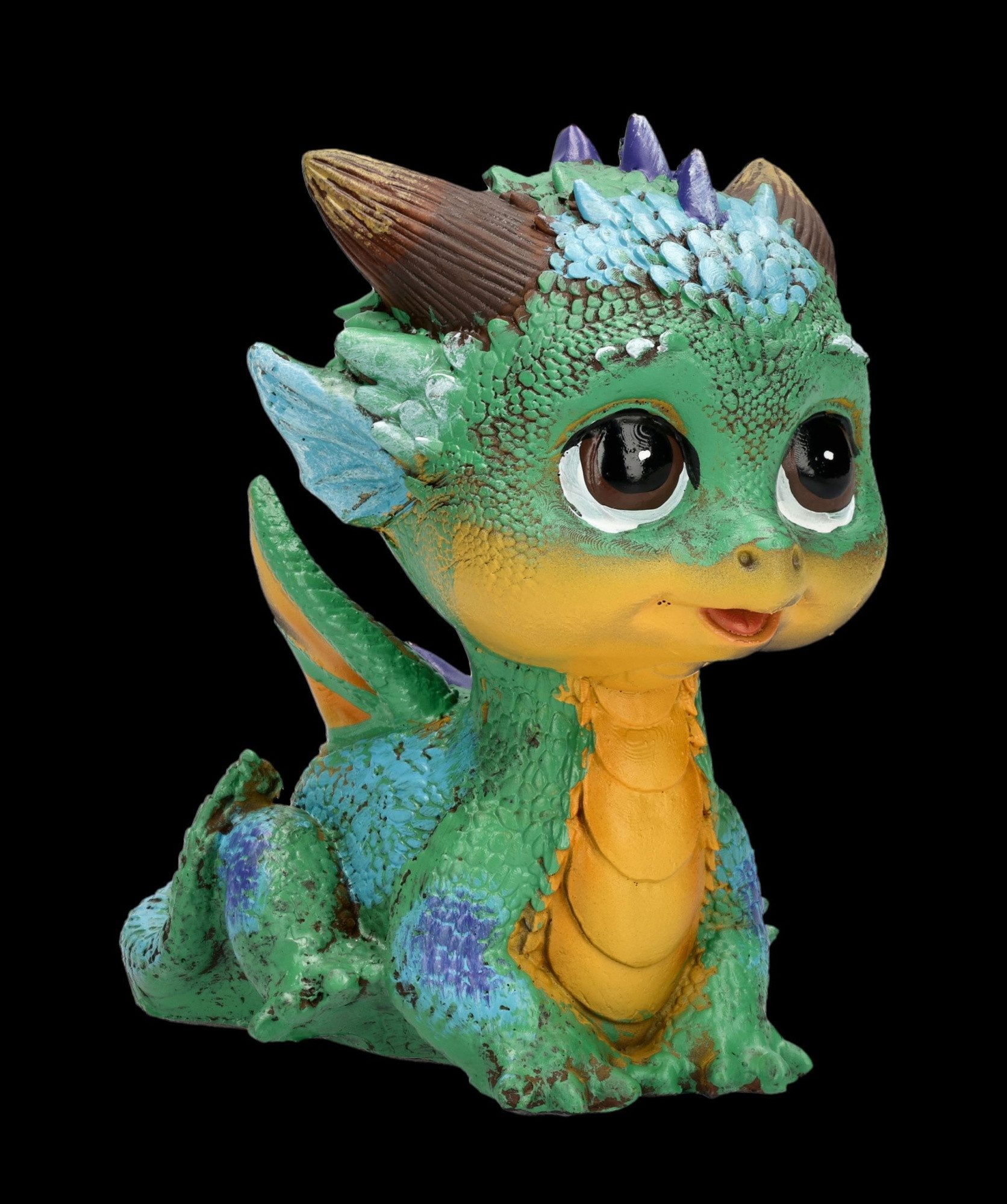 Figuren Shop GmbH Dekofigur Drachenbaby Figur – Blaze Mini Drache Fantasy Statue 8 cm Dekofigur