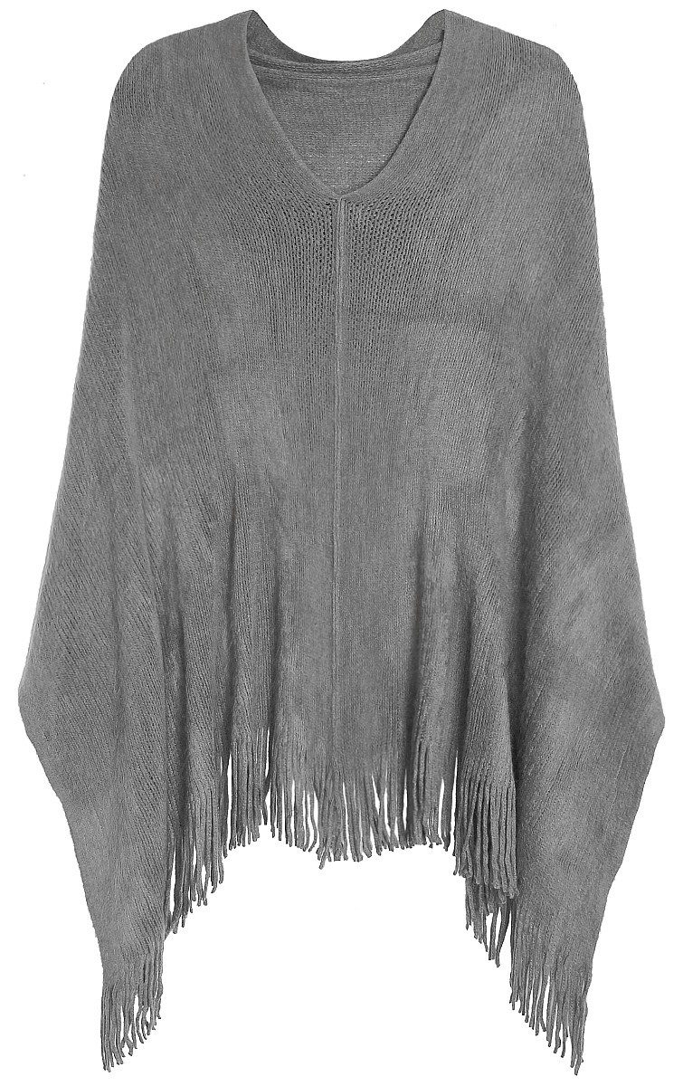 dy_mode Strickponcho Damen Strickponcho in Unifarben günstig online kaufen