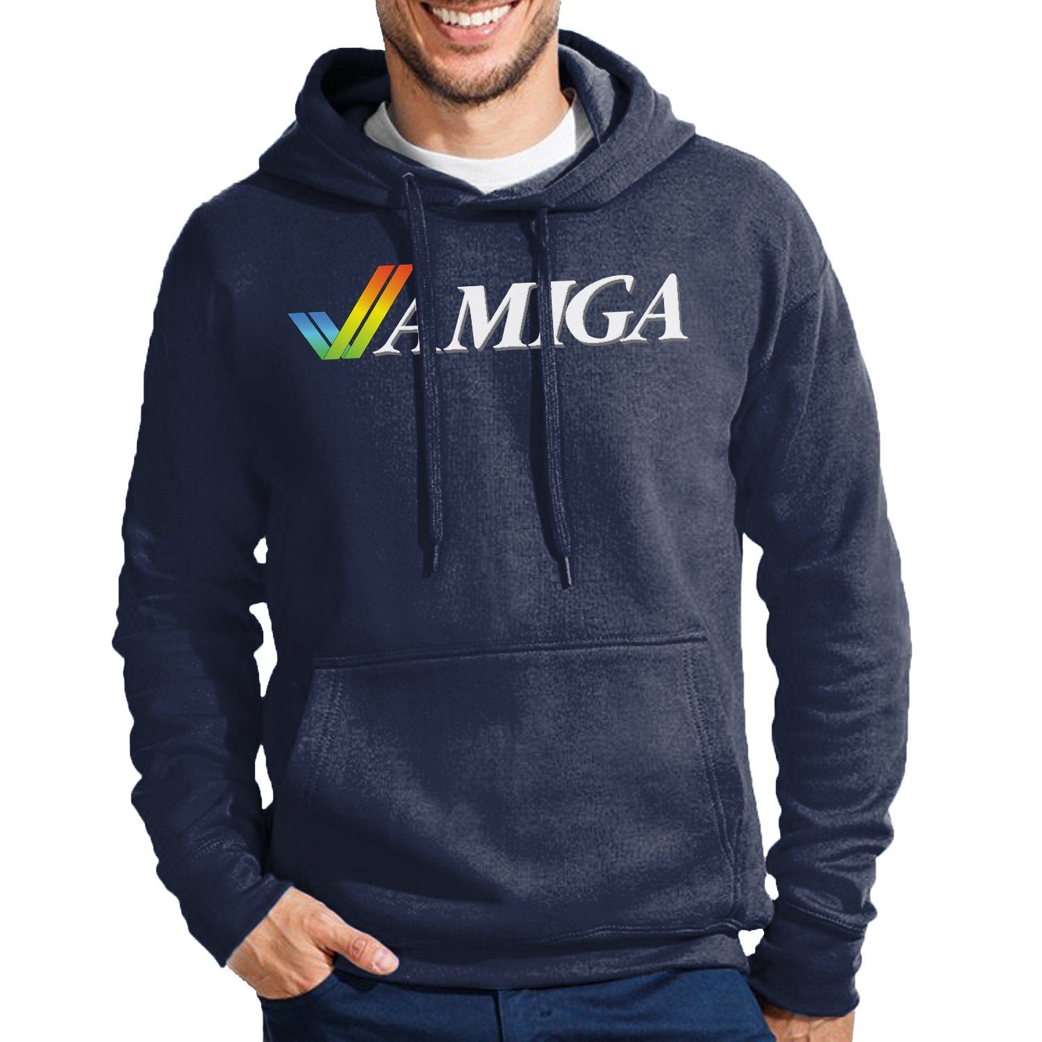 Hoodie Herren Amiga Spiele Konsole Atari Commodore Super Retro