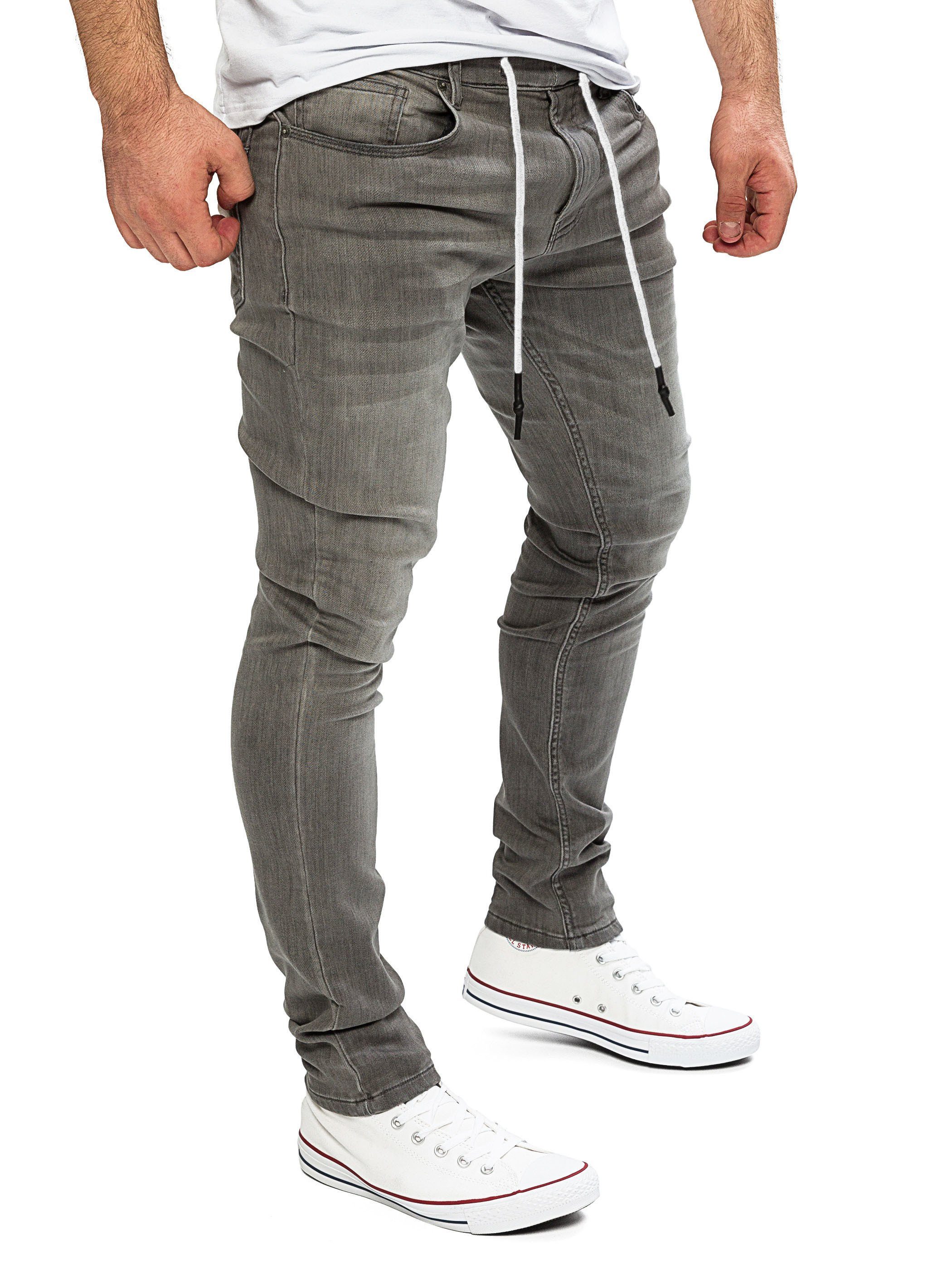 Slim-fit-Jeans Herren Sweathose in Jeansoptik Erik