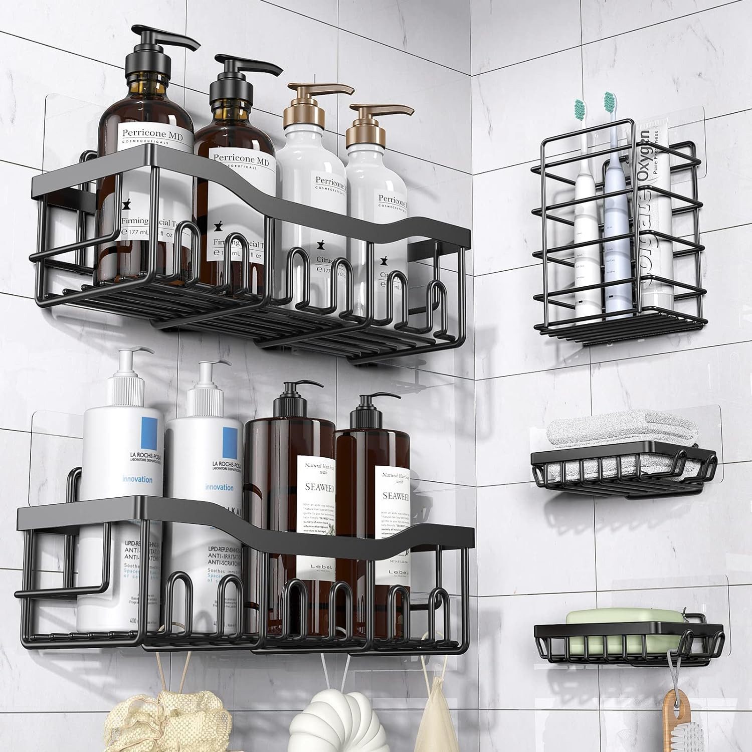 Refined Living Duschregal Duschorganizer [5er-Pack] Duschregale günstig online kaufen