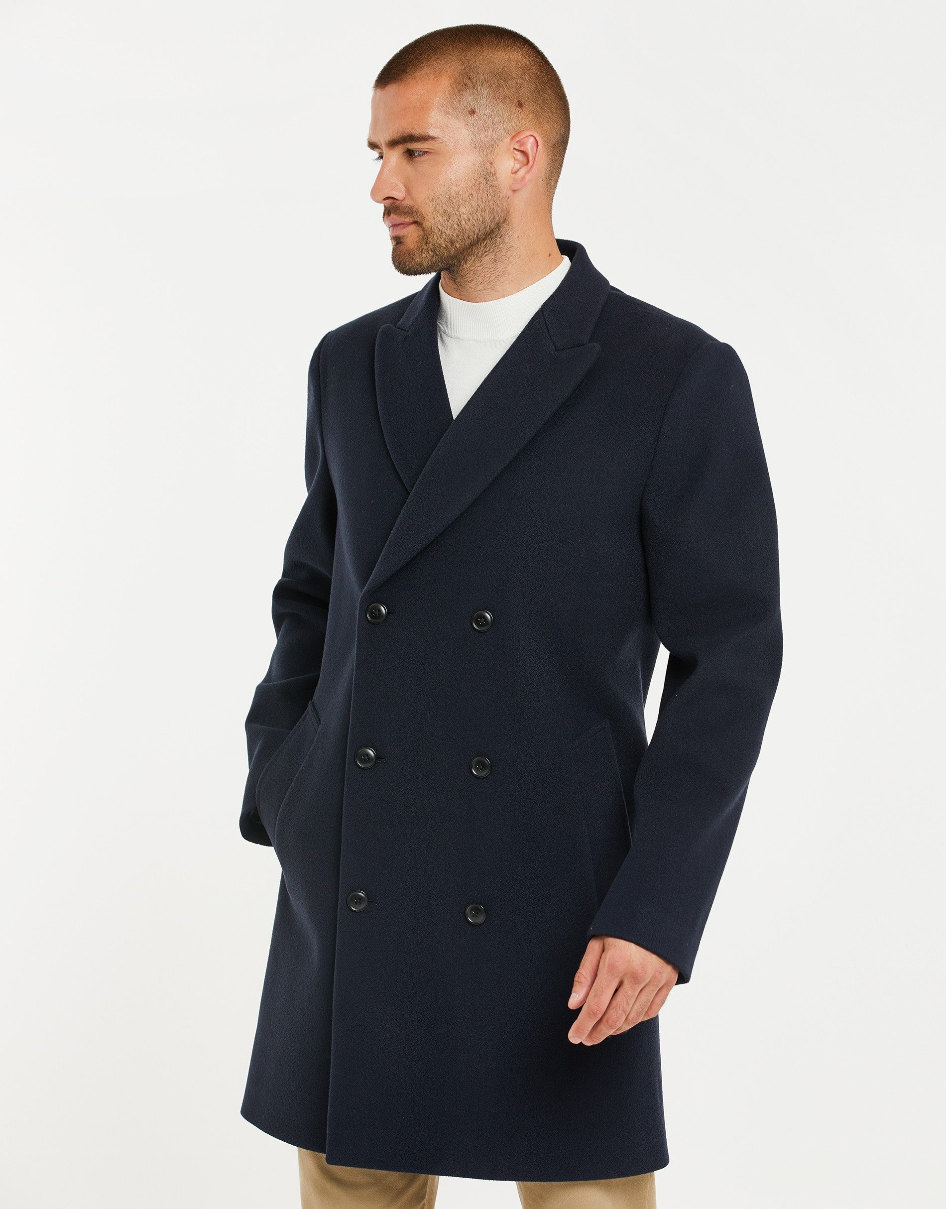 Threadbare Wintermantel THB LUXE (1-tlg) im klassischen Zweireiher-Design