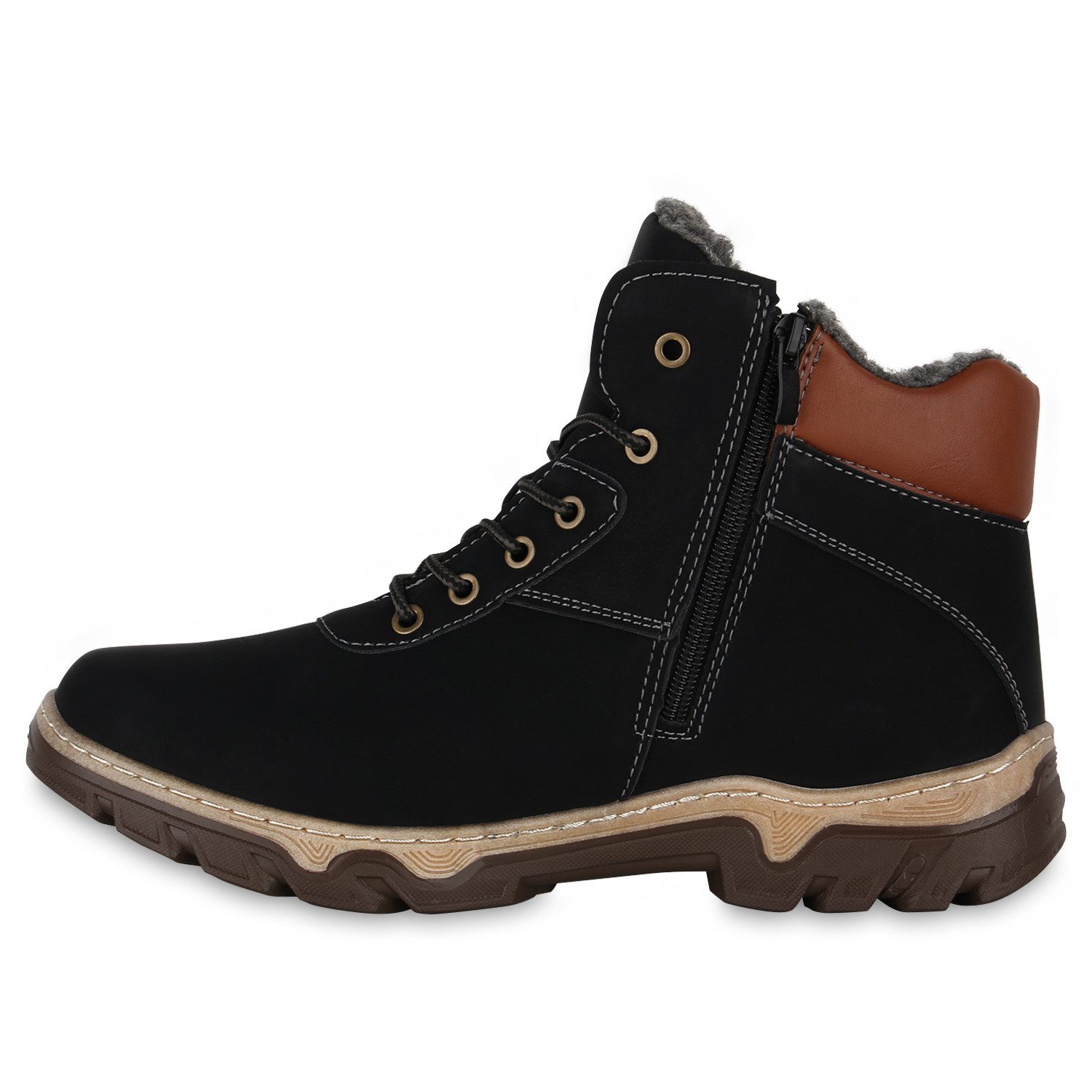 VAN HILL 841505 Winterboots Herren Warm Gefüttert Winter Boots Stiefelette günstig online kaufen
