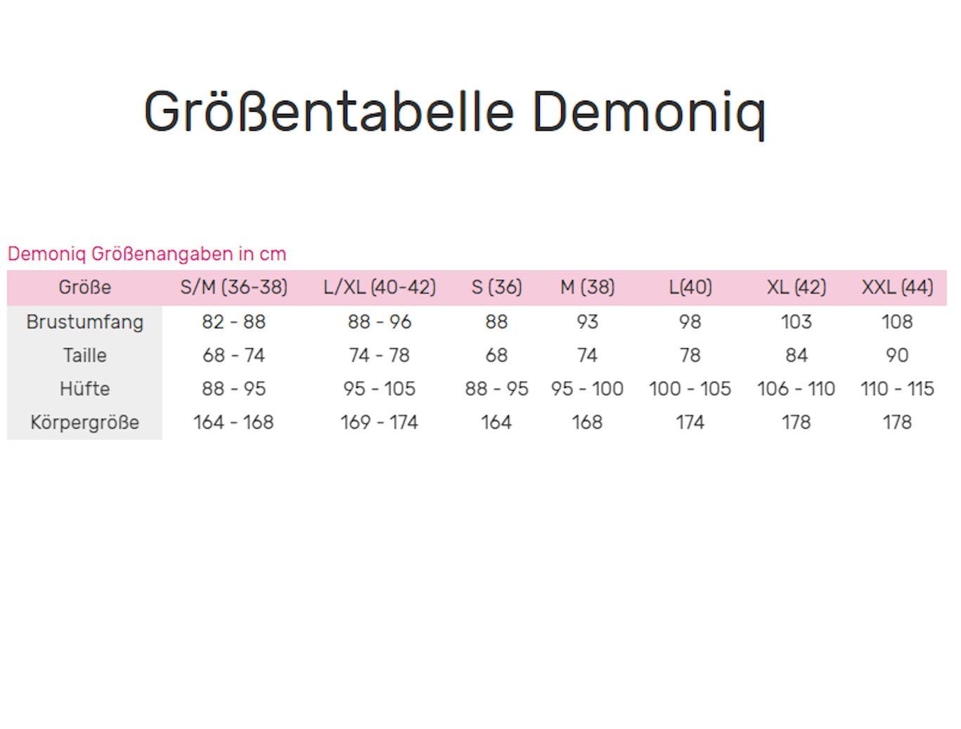 Demoniq Negligé inkl Chemise Made String, Negligee in Wetlook-Minikleid Veronique3 schwarz, EU