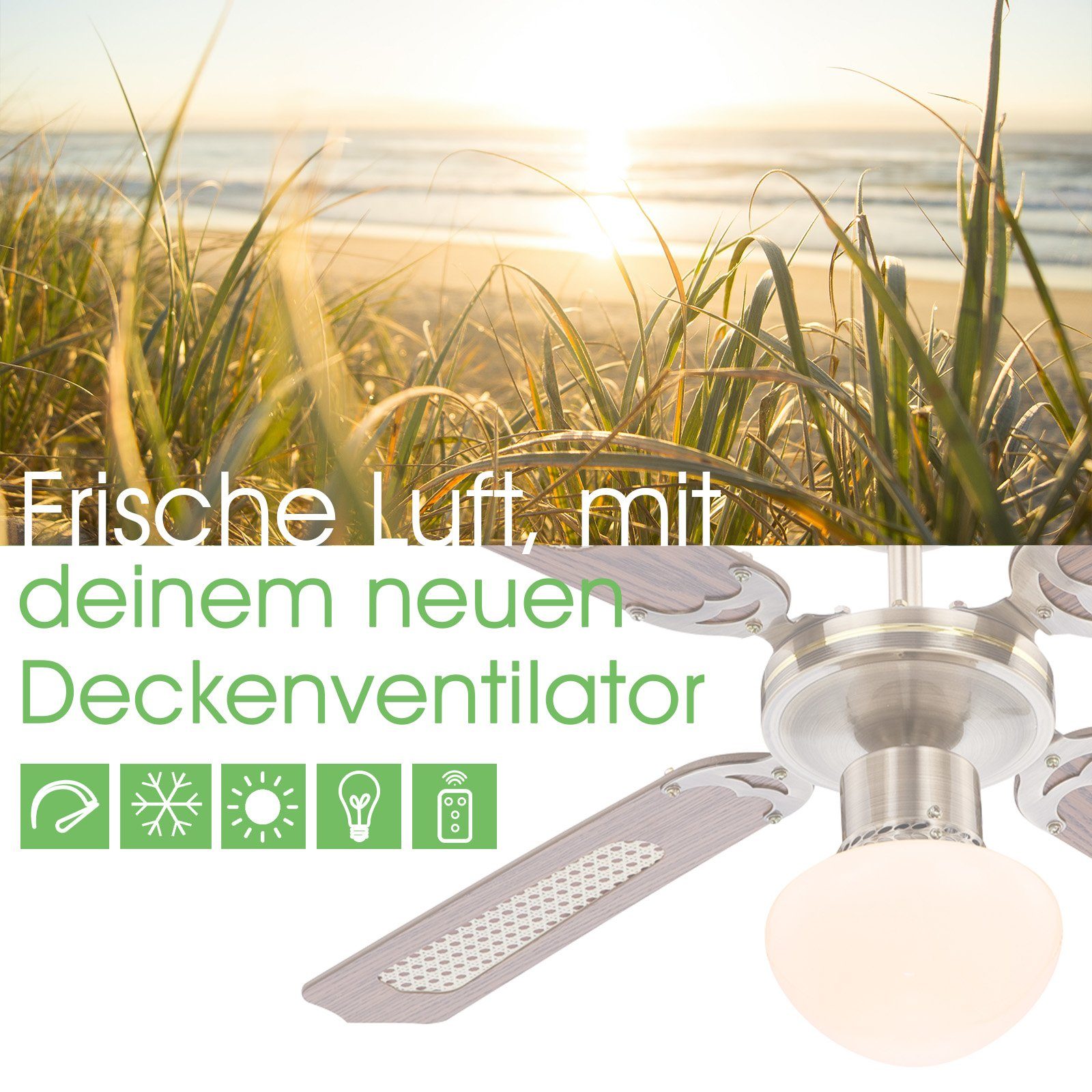 Lampe Deckenventilator mit bmf-versand Deckenventilator Holz Ventilator Licht und Fernbedienung
