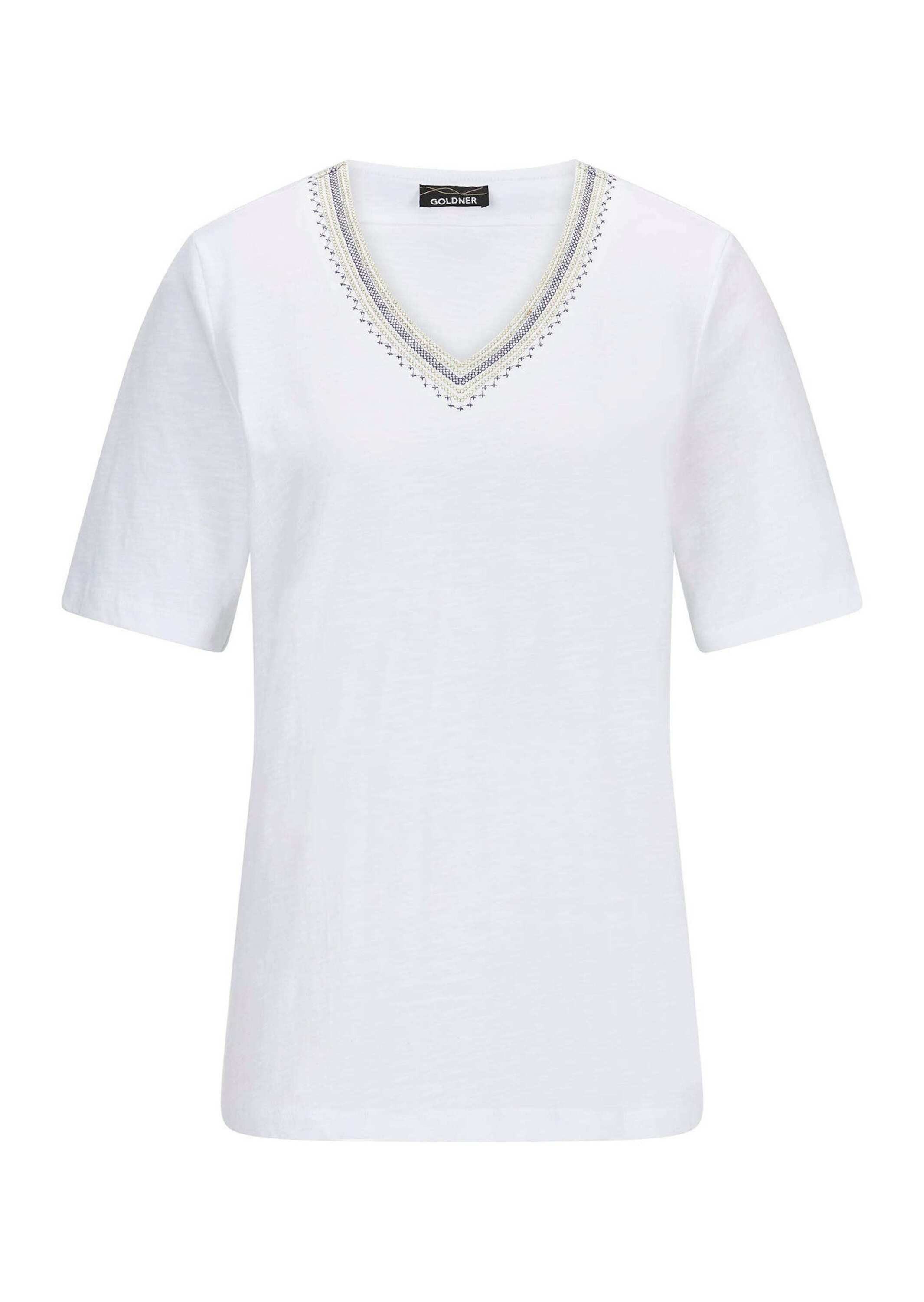 T-Shirt Baumwollshirt mit edler Stickerei