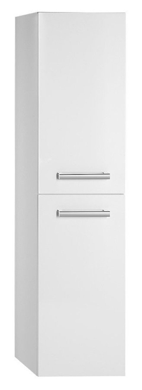 Aqualine Seitenschrank VEGA Höher Schrank mit Wäschekorb, 40x150x31cm, Weiß Aqualine-VG160