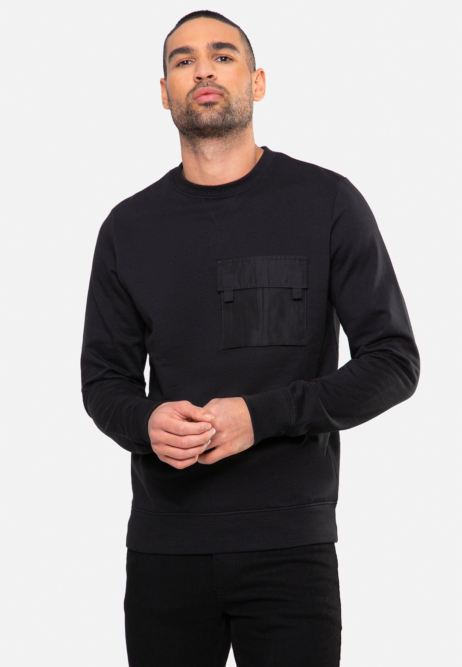 Threadbare Sweatshirt Fin schwarz-black