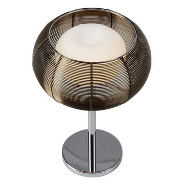 Lightbox Tischleuchte, ohne Leuchtmittel, Tischlampe, 39 cm Höhe, Ø 26 cm, Schalter, G9, 25 W, Metall/Glas
