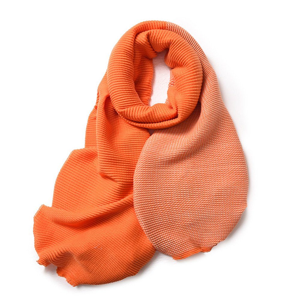 XDeer Modeschal Winter Farben Linie,Damen Halstuch Qualität, Geschenk für Damen zweiseitige Frauen feine orange Schal,XL verschiedenen Poncho Schal in
