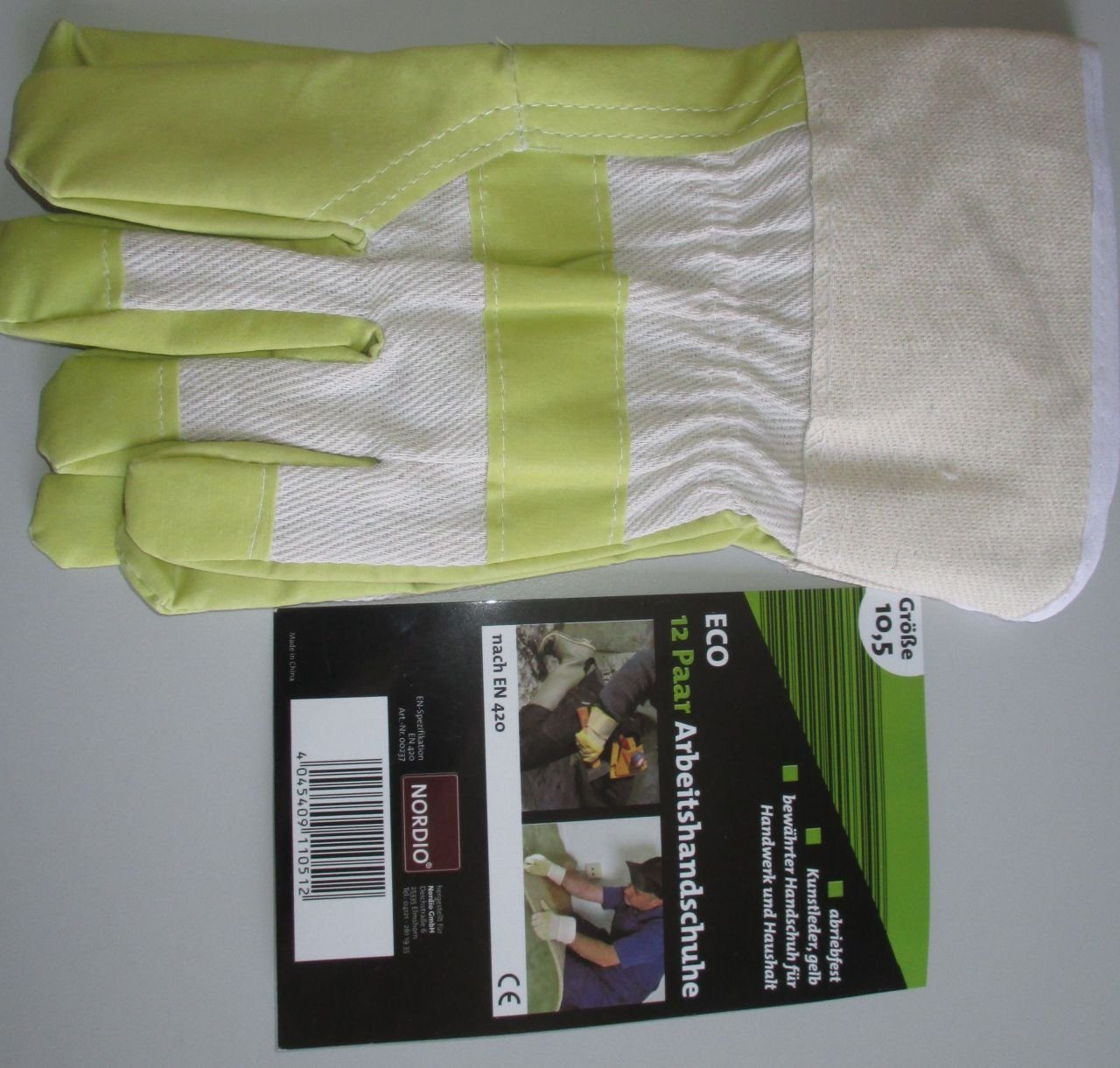 NORDIO Arbeitshandschuhe Nordio Handschuh ECO 12 Paar Größe: 10,5