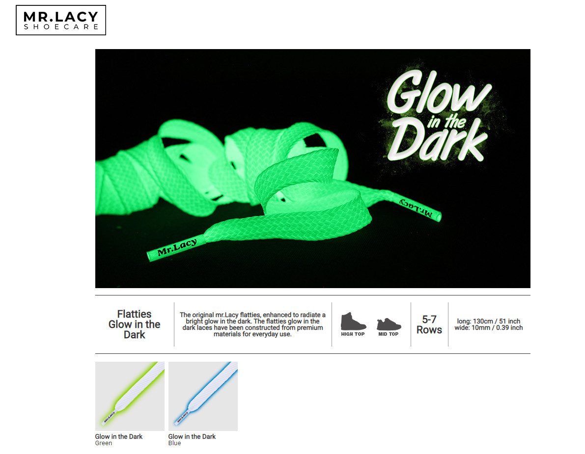 Mr. Lacy Schnürsenkel Flatties - Flache Sneaker Laces - 130 cm günstig online kaufen