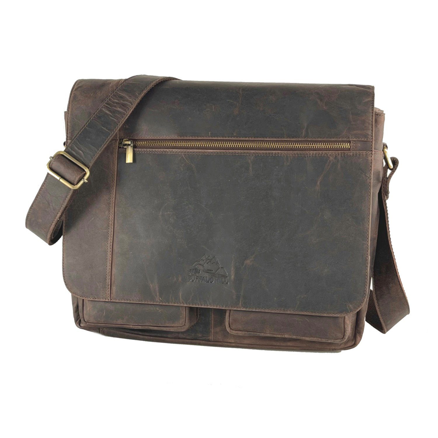 Buffalo Hill Aktentasche >2474< elegante Laptoptasche aus reinem Büffellede günstig online kaufen