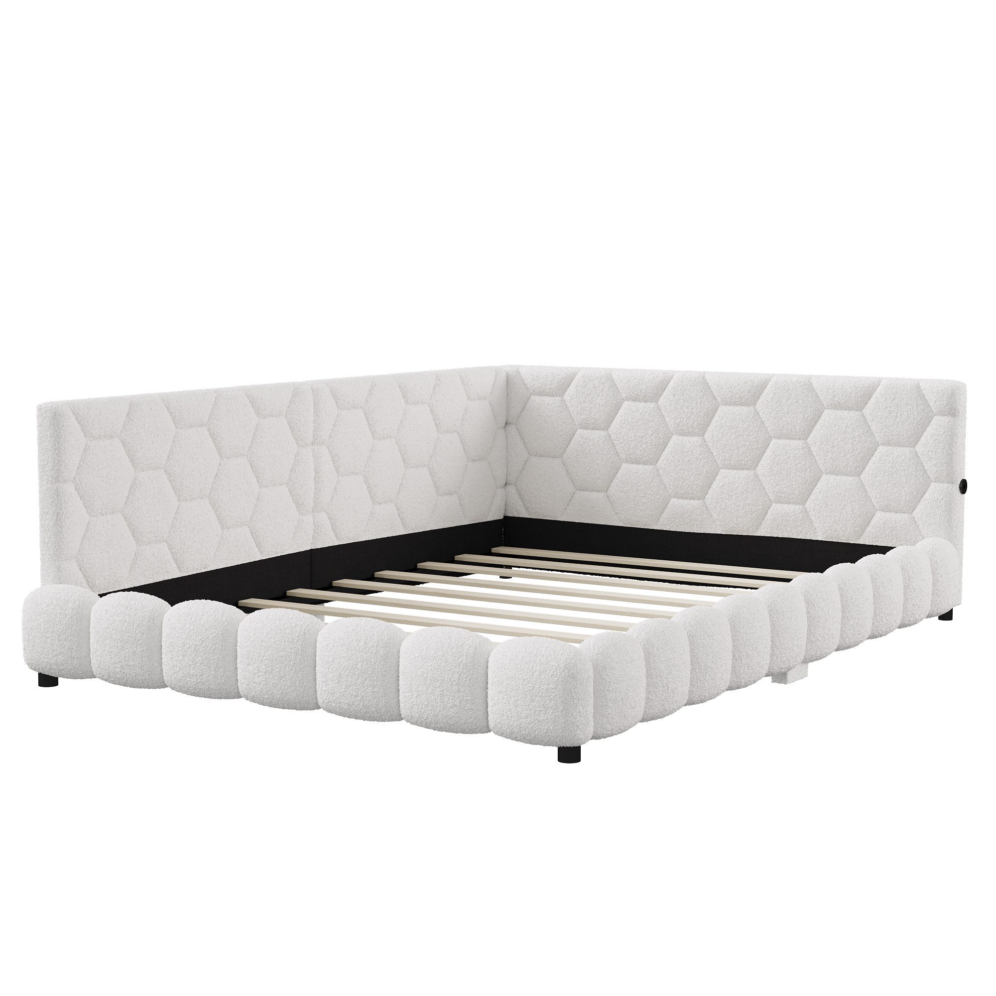 PXloue Polsterbett Daybett Tagesbett, Schlafsofa,Mit LED-Beleuchtung günstig online kaufen