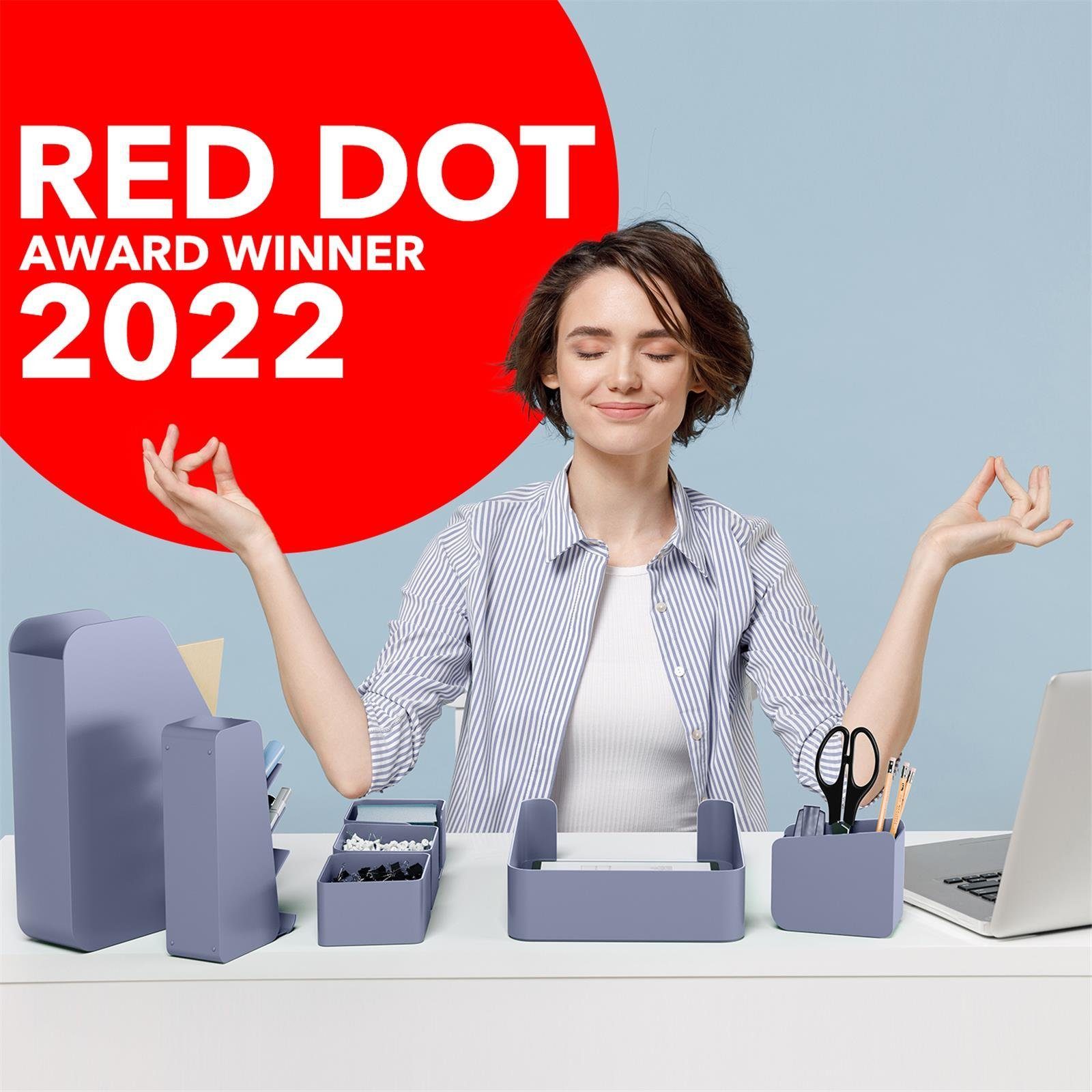 Organizer Schreibtisch-Organizer mit RED DOT Design Award (Büro-Set, 7-teilig), 100% recycelte Materialien, multifunktional, platzsparend