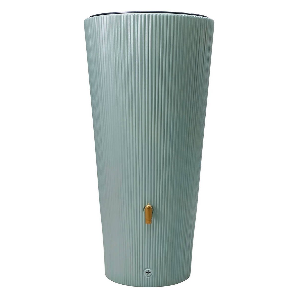 4rain Regenwassertank Vaso Decor 2in1, (Set, inkl. Auslaufhahn), UV-beständig, witterungsbeständig, 220 Liter